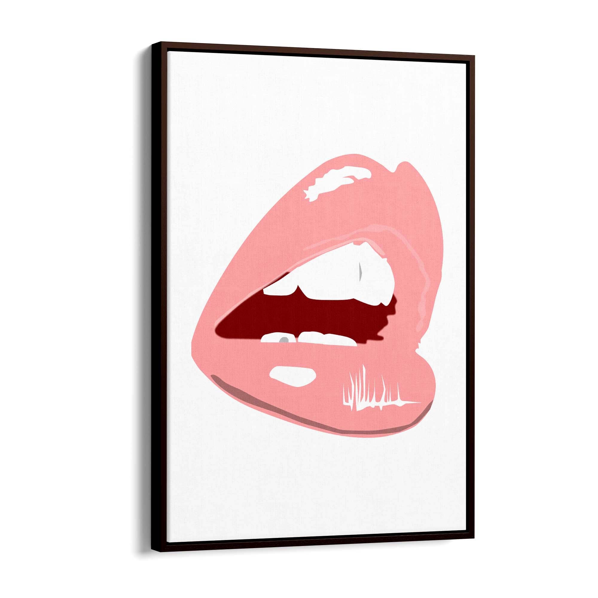 Pink Lips Fashion Girls Bedroom Makeup Wall Art - The Affordable Art Company