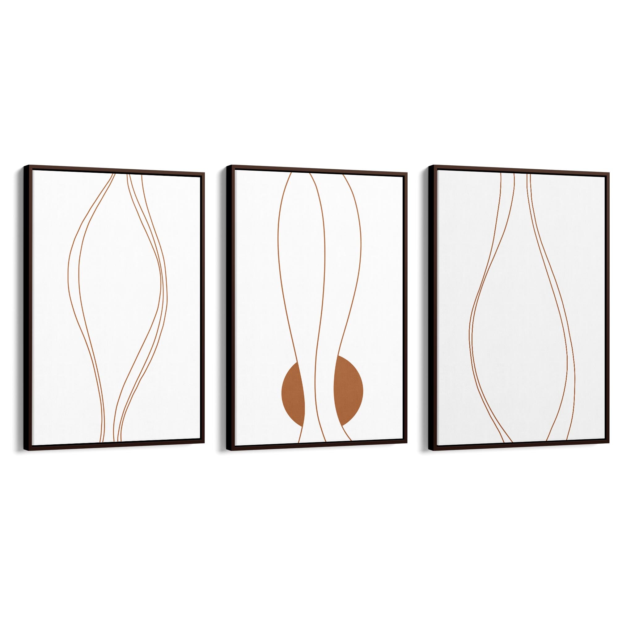 Set of Lines In Motion Abstract Minimal Wall Art #2 - The Affordable Art Company