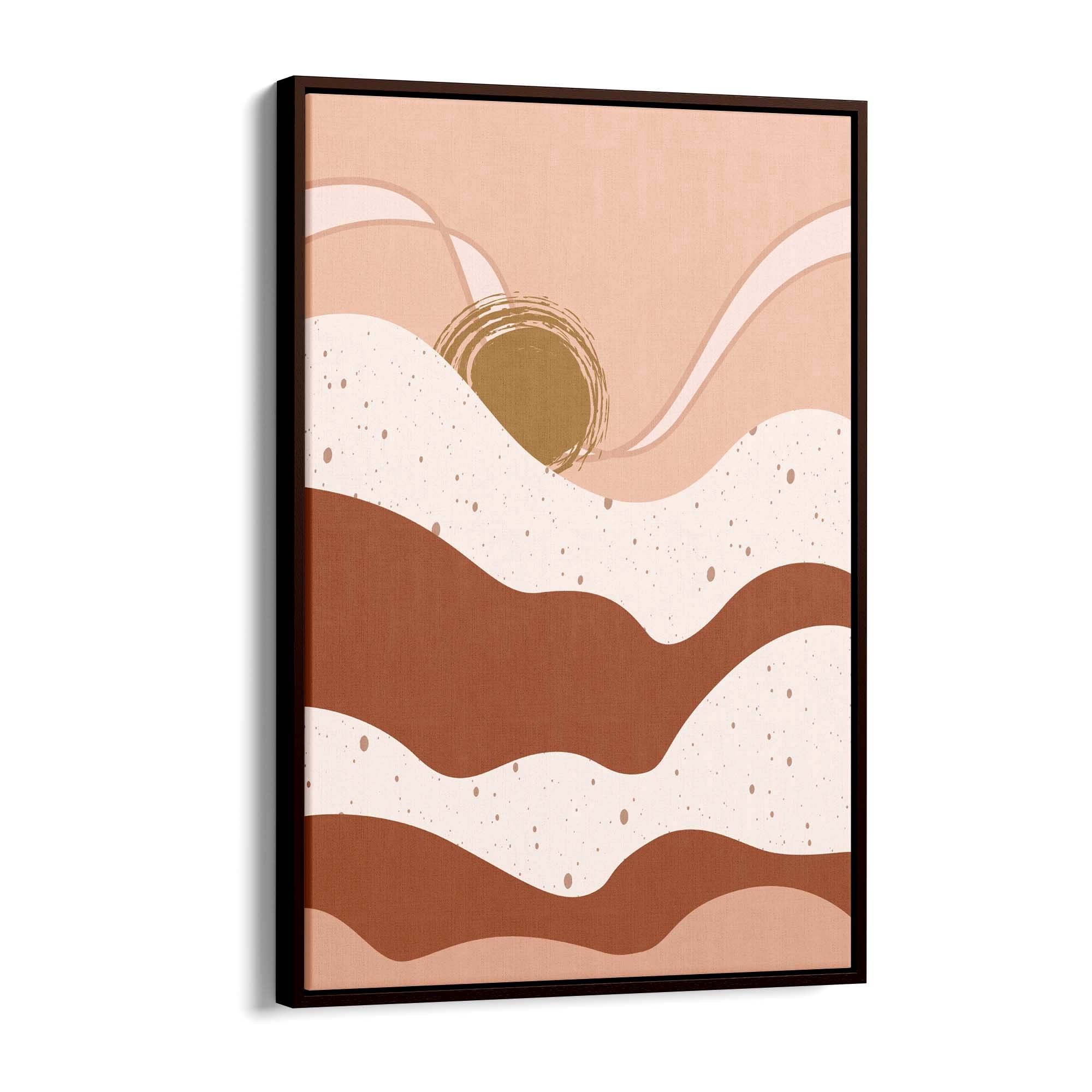 Sunset Abstraction Retro Landscape Wall Art - The Affordable Art Company