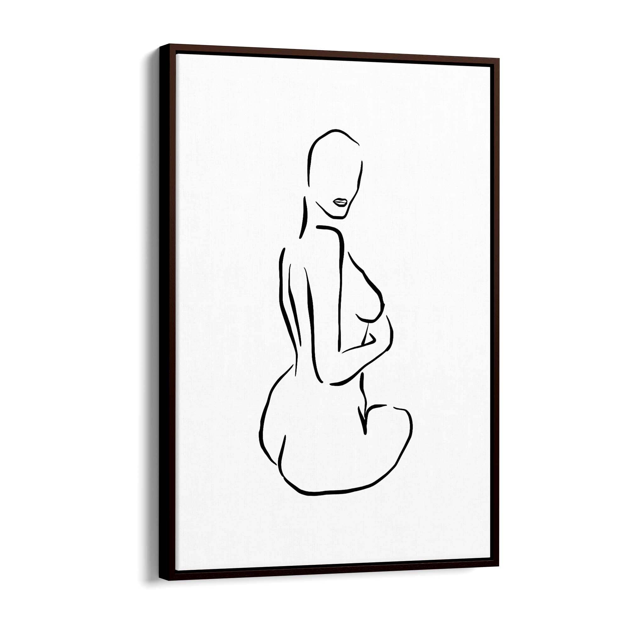 Nude Female Form Fashion Minimal Wall Art - The Affordable Art Company