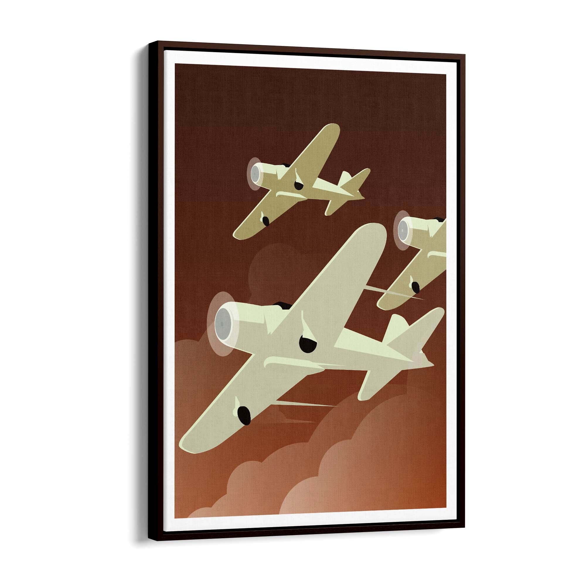 Art Deco Airplanes Vintage Retro New York Wall Art - The Affordable Art Company