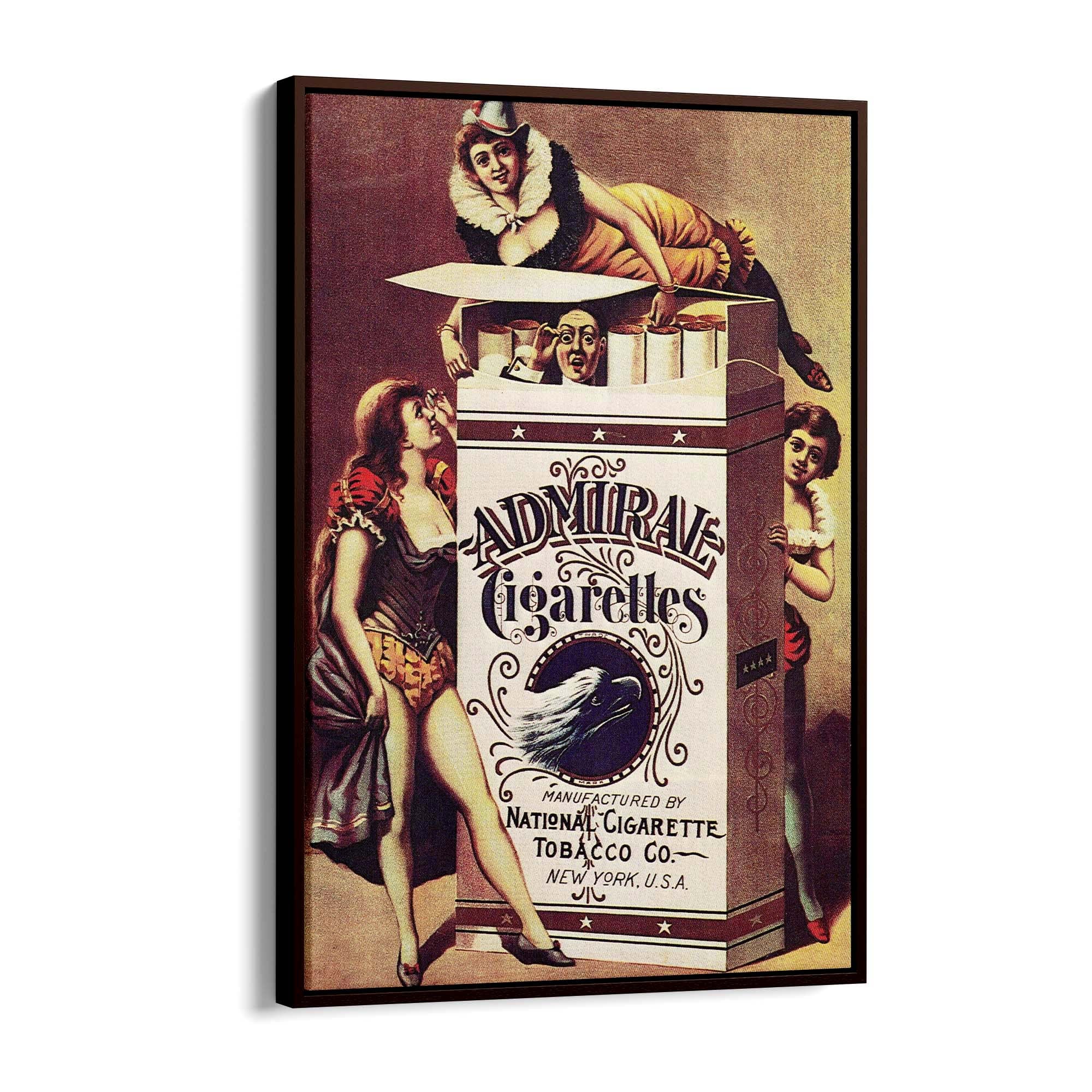 Admiral Cigarette Vintage Man Cave Advert Wall Art - The Affordable Art Company
