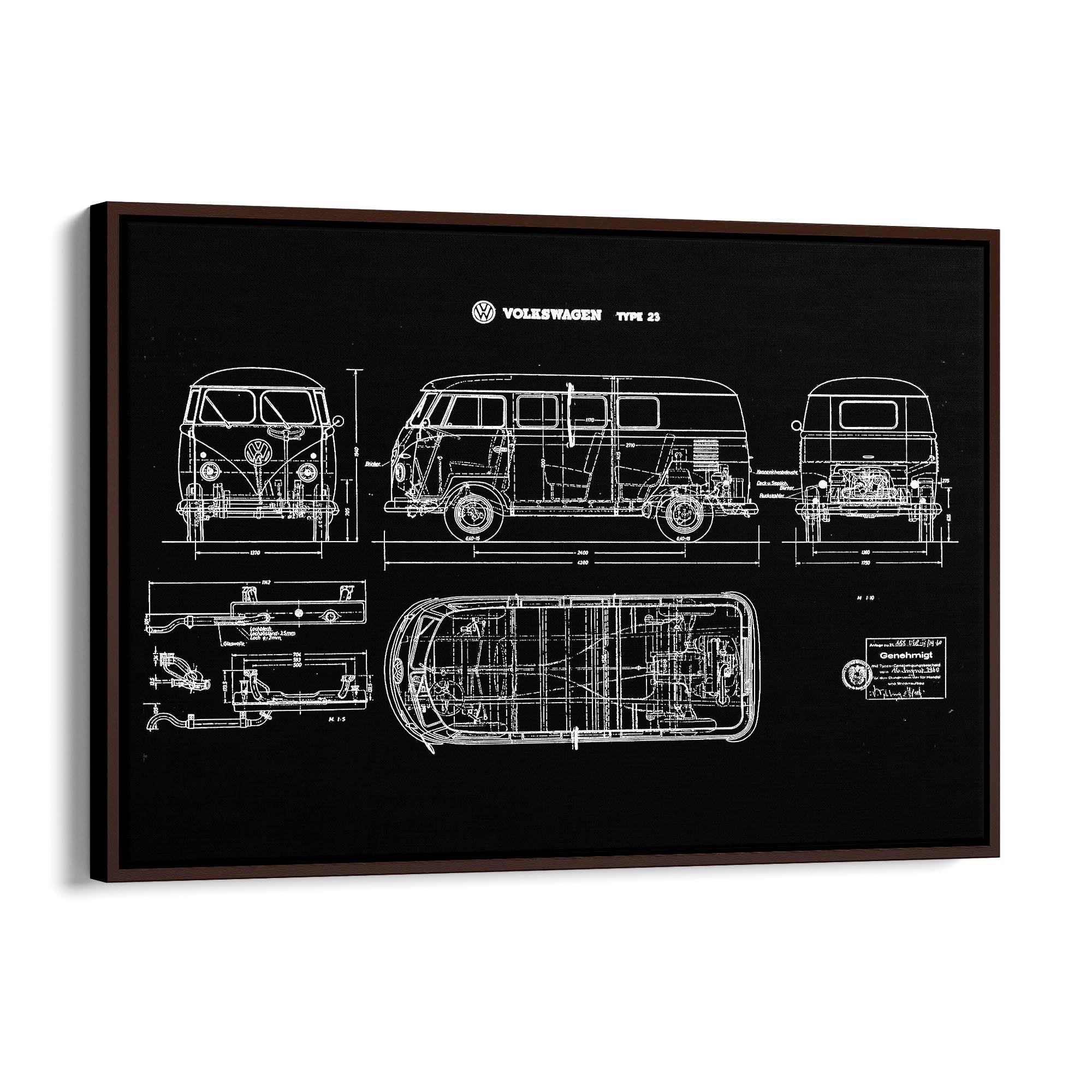 Vintage Volkswagen Camper Patent Wall Art #1 - The Affordable Art Company