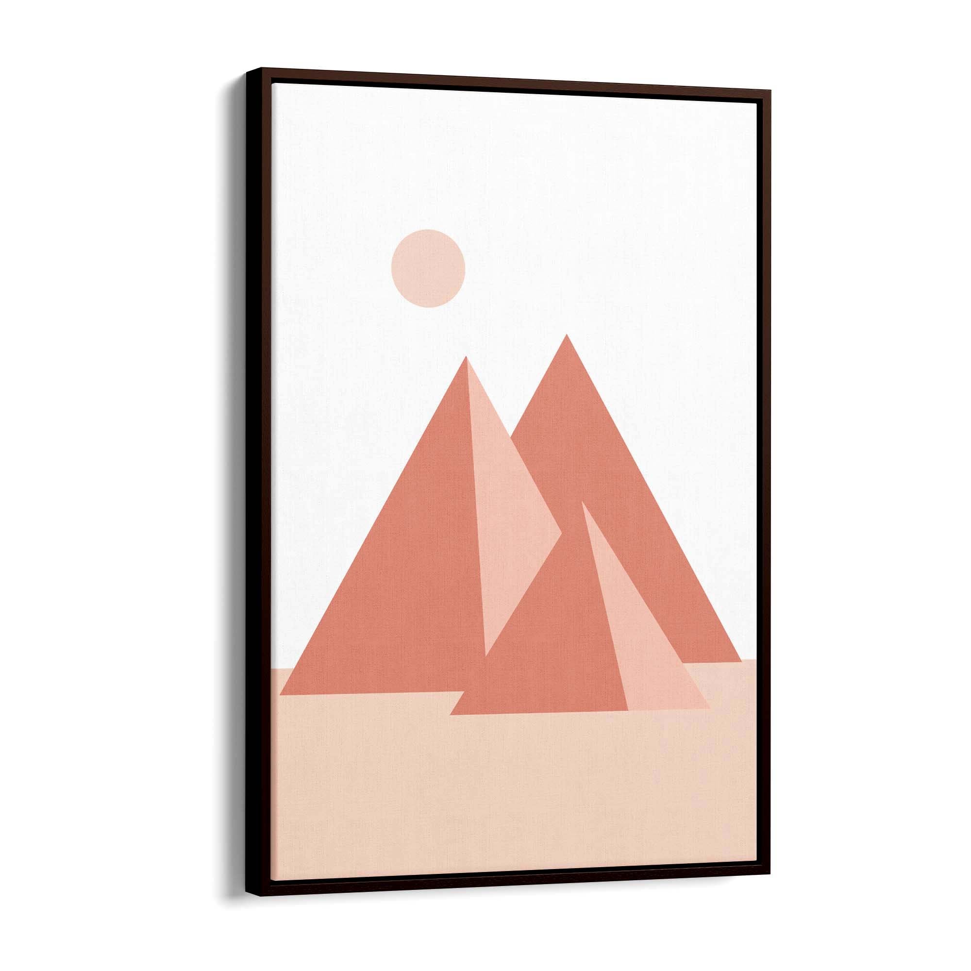 Minimal Pyramids Retro Pink & Pastel Wall Art - The Affordable Art Company