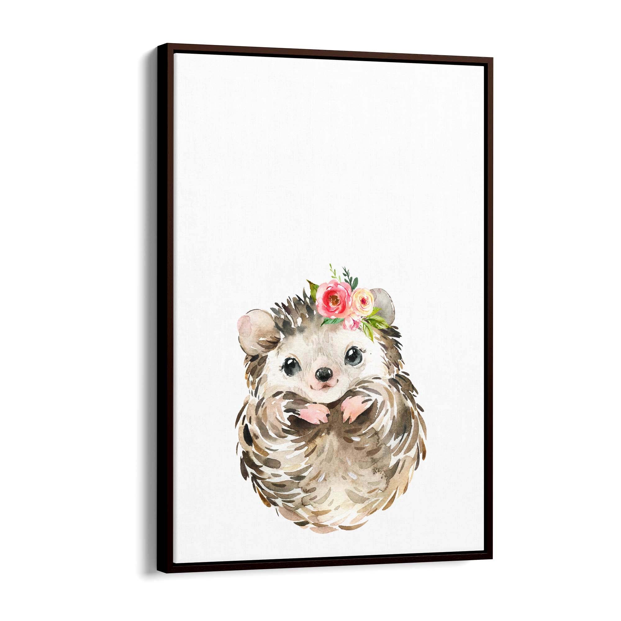 Cute Baby Hedgehog Nursery Animal Gift Wall Art - The Affordable Art Company