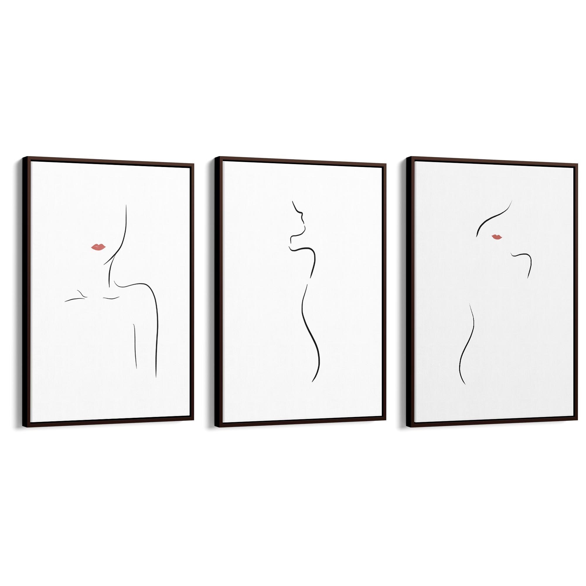 Set of Body Line Fashion Girls Bedroom Wall Art - The Affordable Art Company