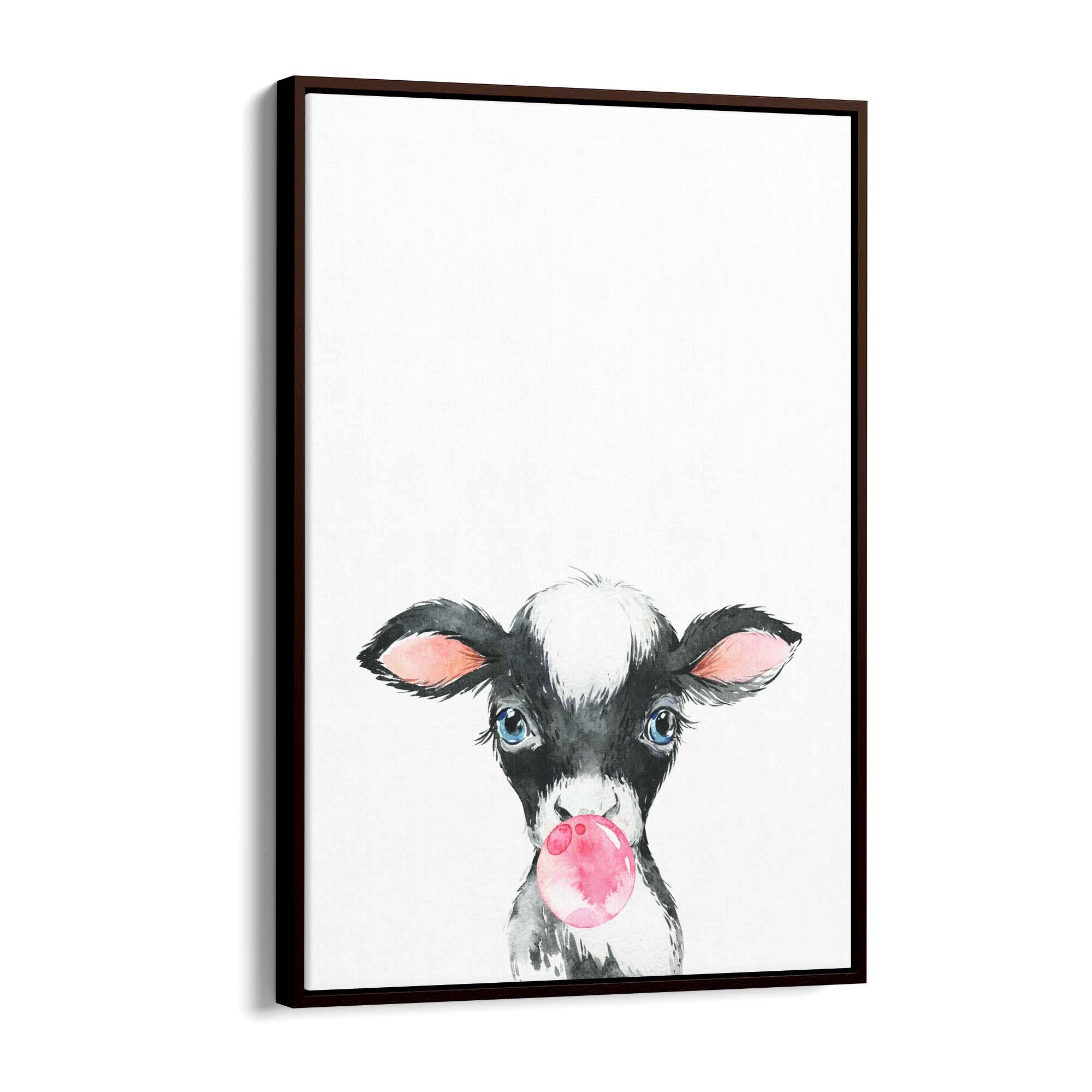 Cute Baby Cow Nursery Animal Gift Wall Art #3 - The Affordable Art Company