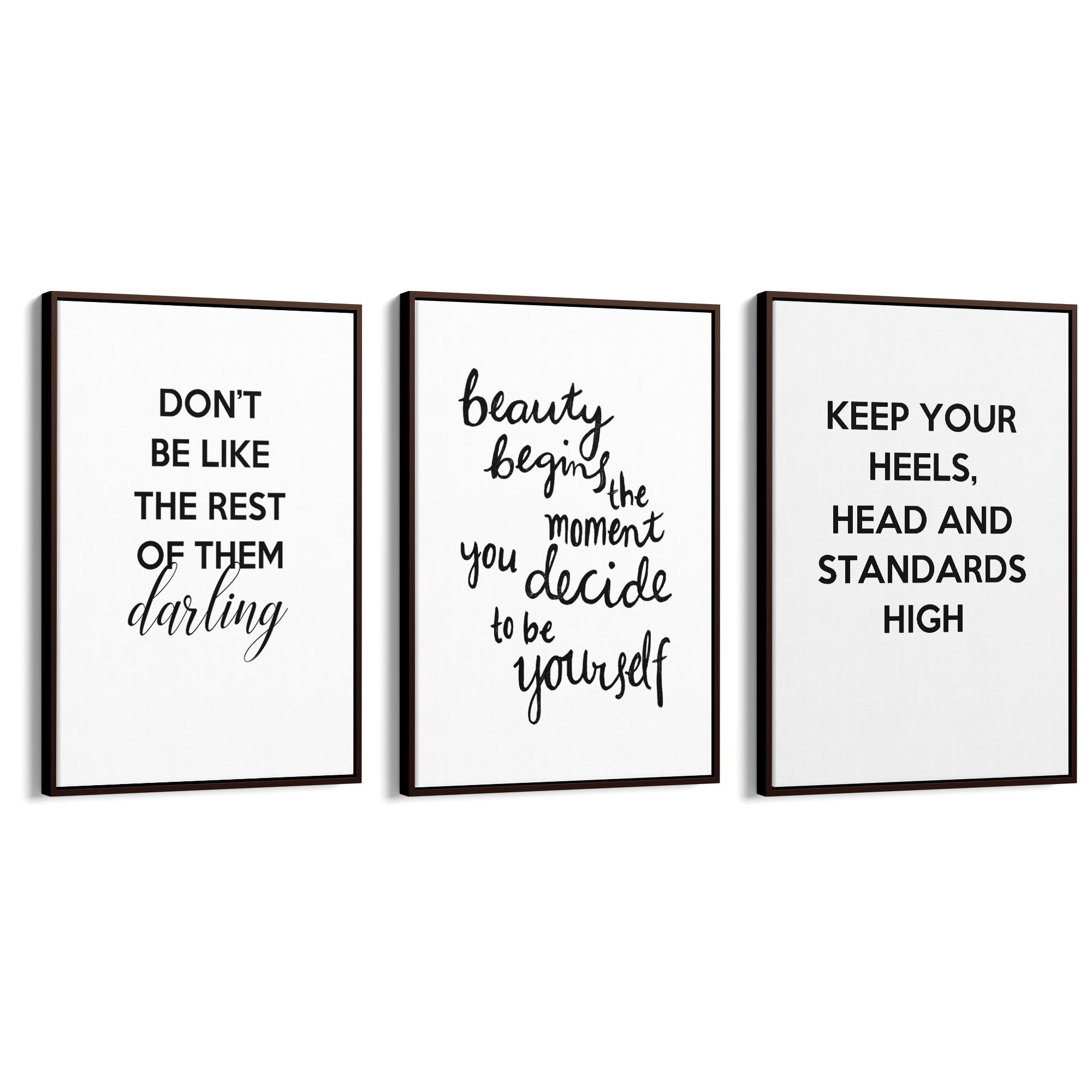 Set of Fashion Quote Girls Bedroom Wall Art - The Affordable Art Company