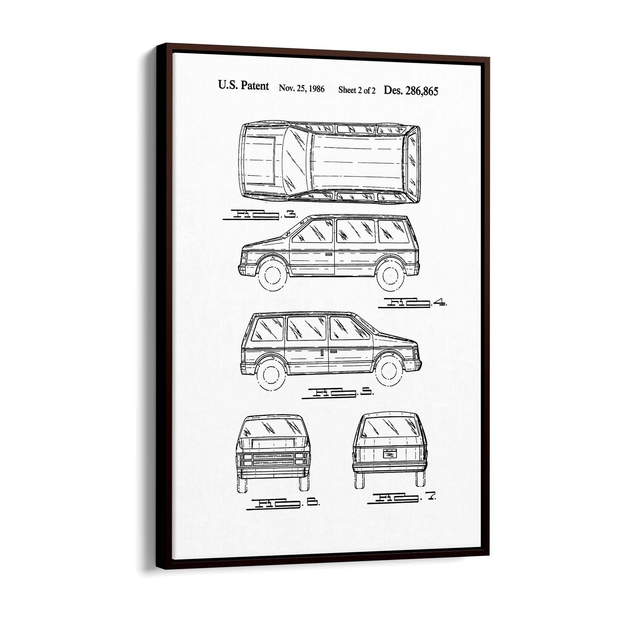 Vintage Minivan Patent Garage Wall Art #2 - The Affordable Art Company