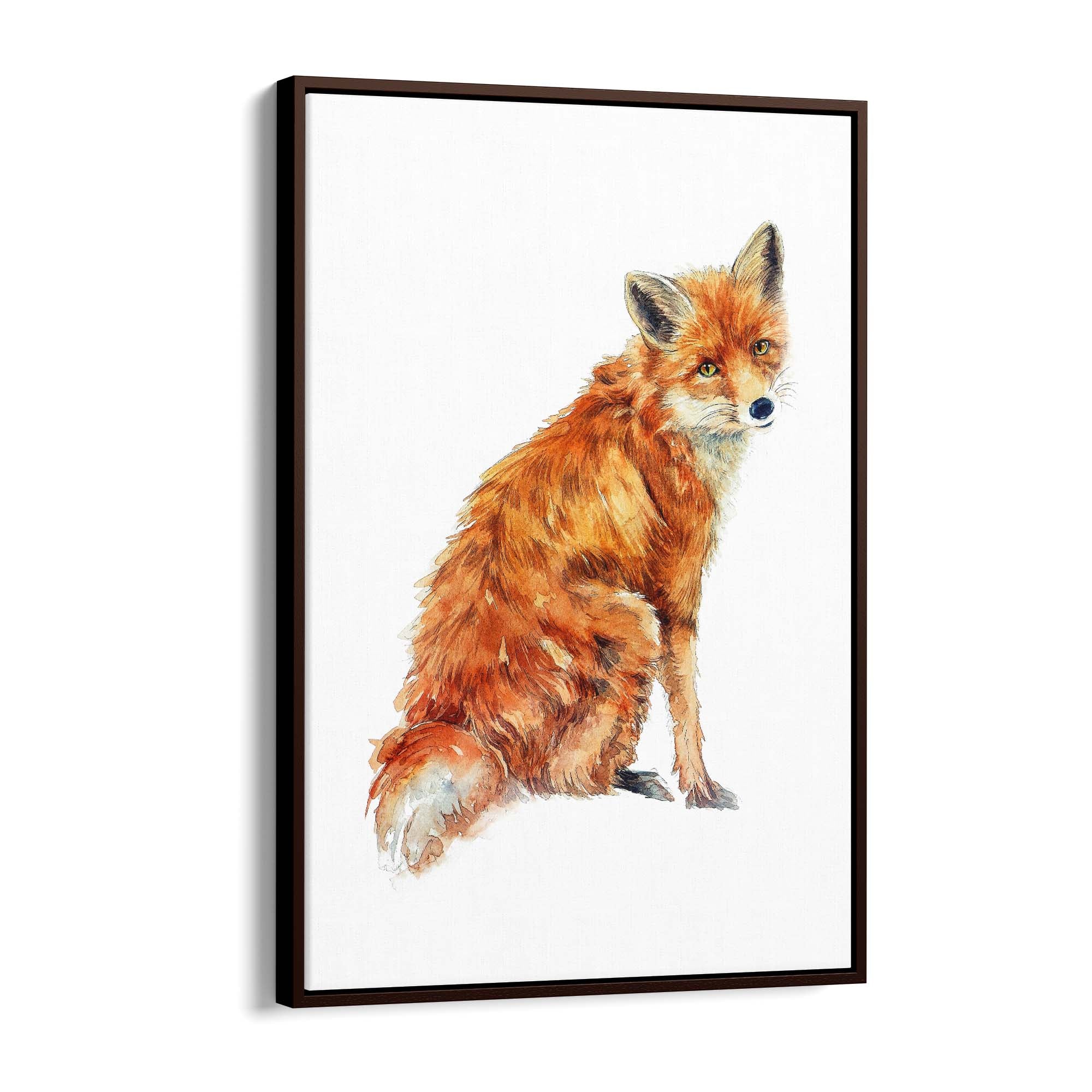 Watercolour Fox Painting Animal Nursery Wall Art - The Affordable Art Company