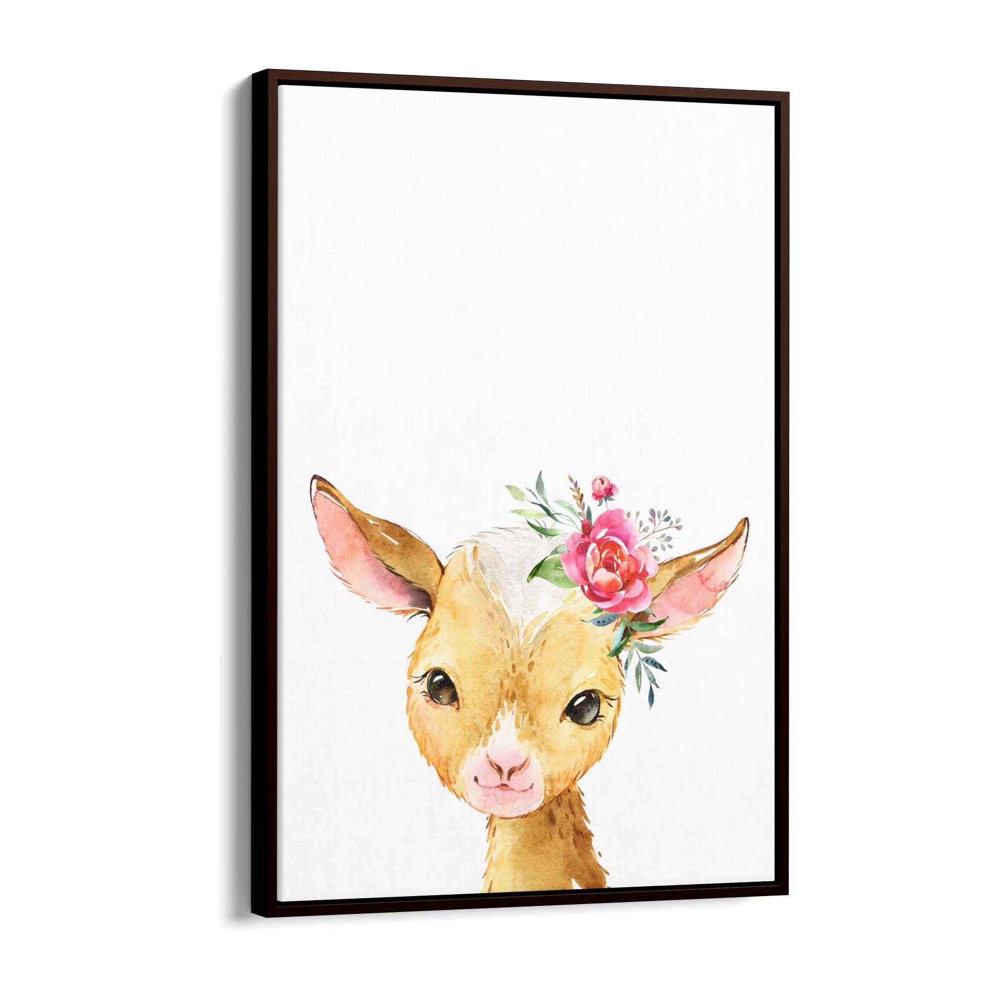 Cute Baby Goat Nursery Animal Gift Wall Art - The Affordable Art Company