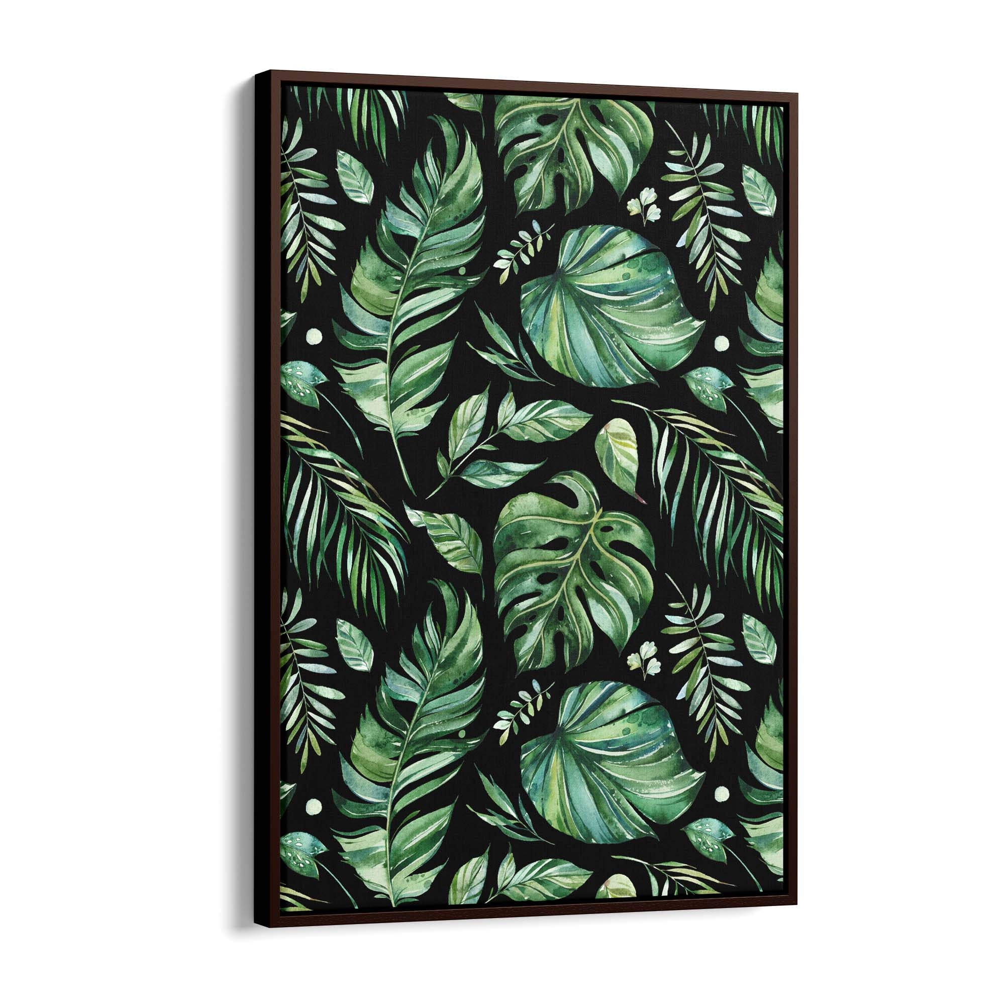 Tropical Leaf Pattern Green Plant Leaves Wall Art #4 - The Affordable Art Company