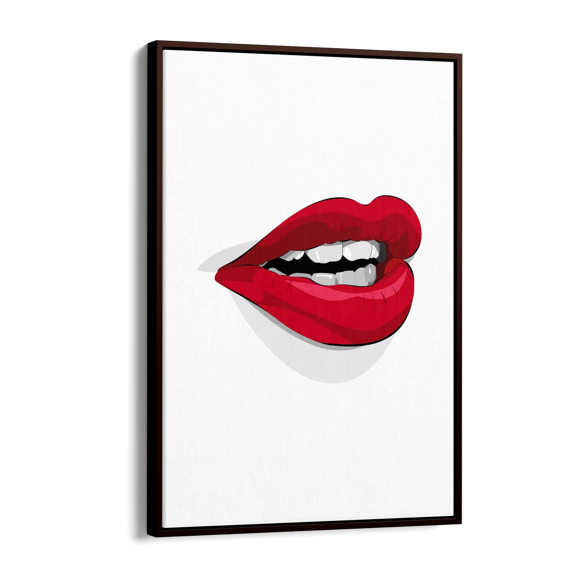 Red Lips Fashion Girls Bedroom Wall Art - The Affordable Art Company