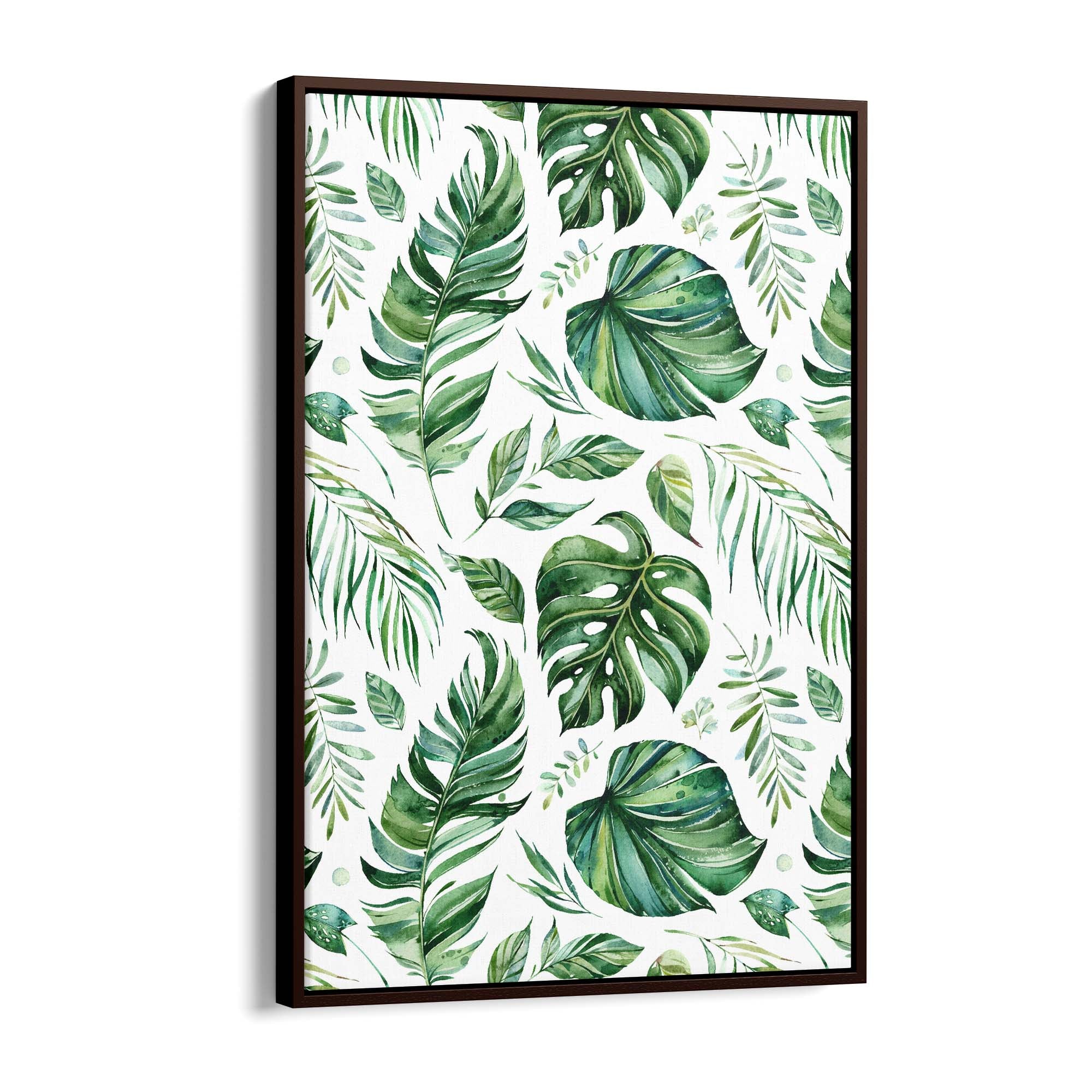 Tropical Leaf Pattern Green Plant Leaves Wall Art #3 - The Affordable Art Company