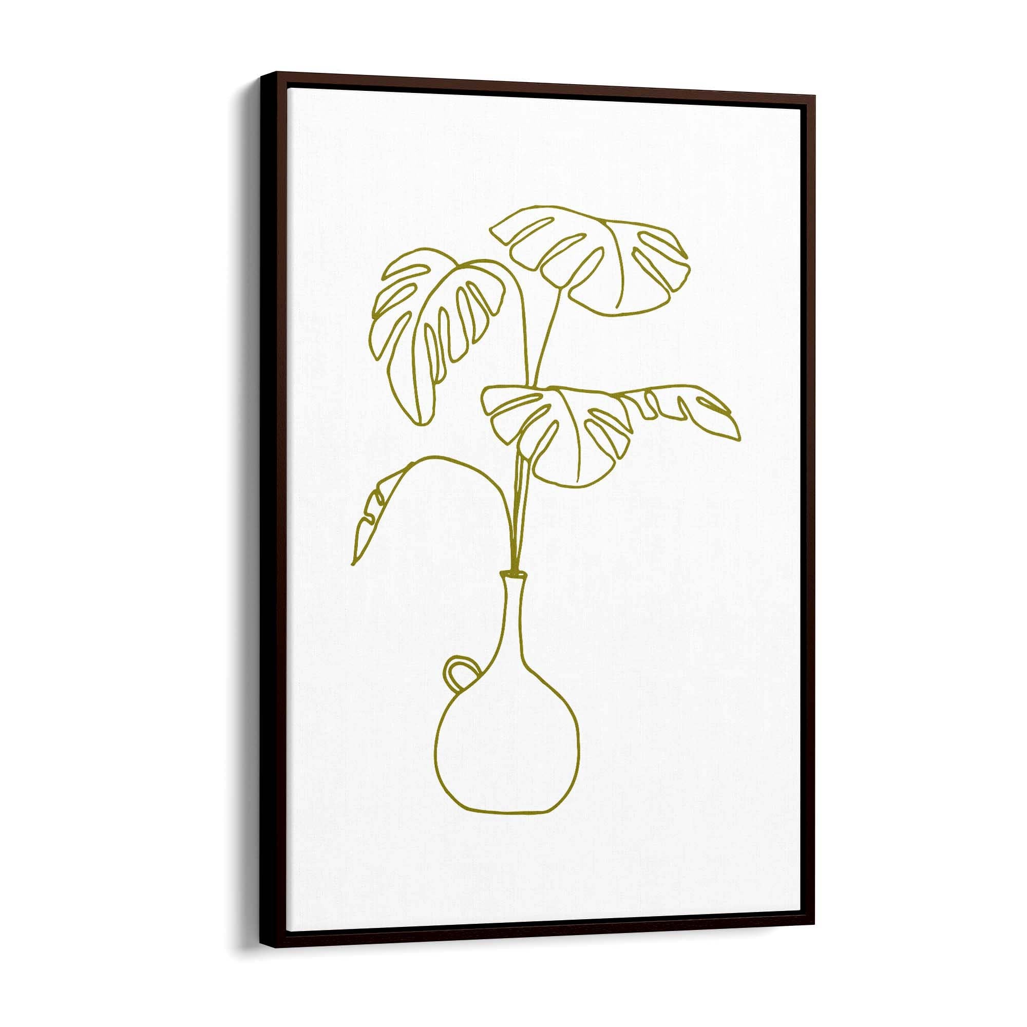 Abstract House Plant Minimal Living Room Wall Art #14 - The Affordable Art Company