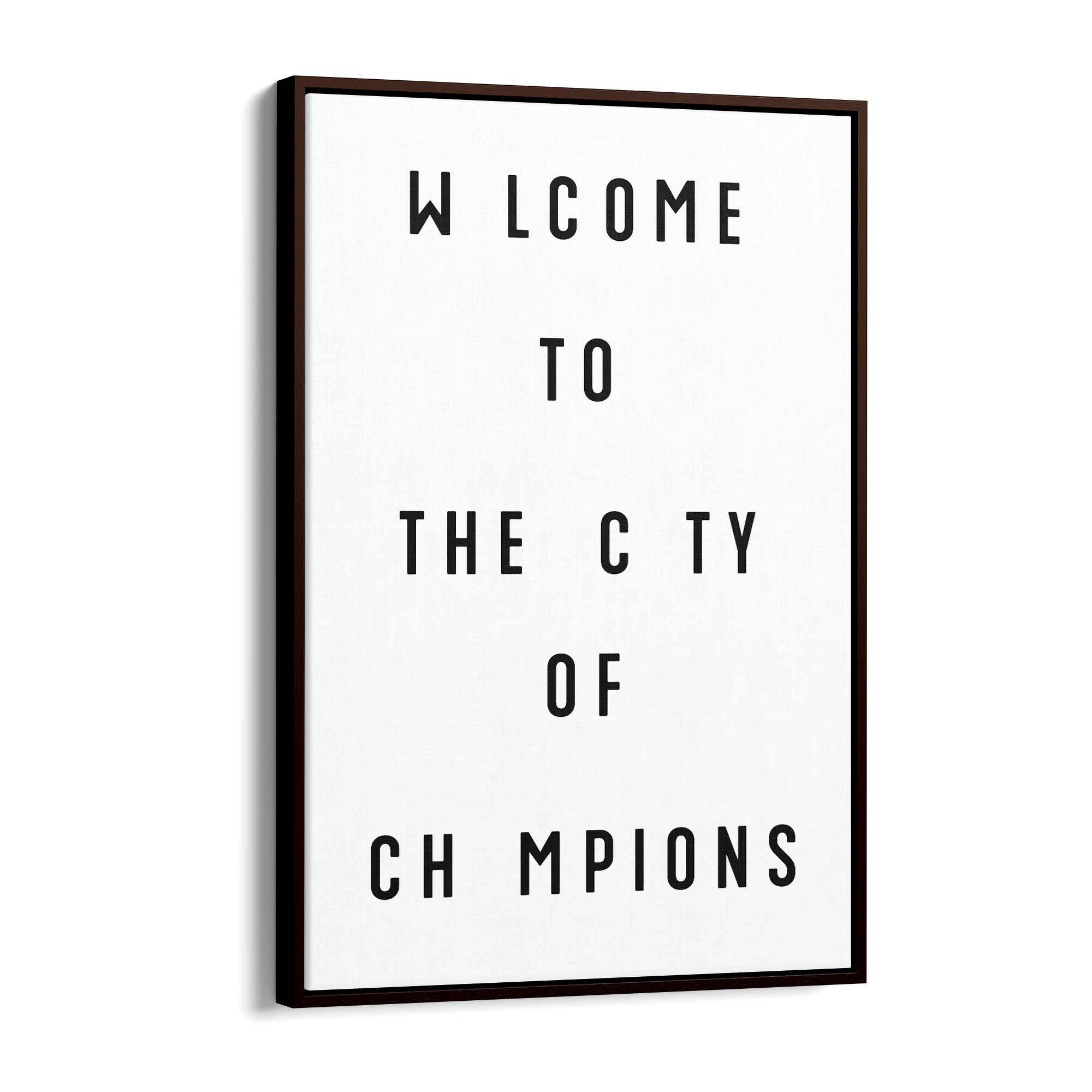 City of Champions Minimal Travel Trendy Wall Art - The Affordable Art Company