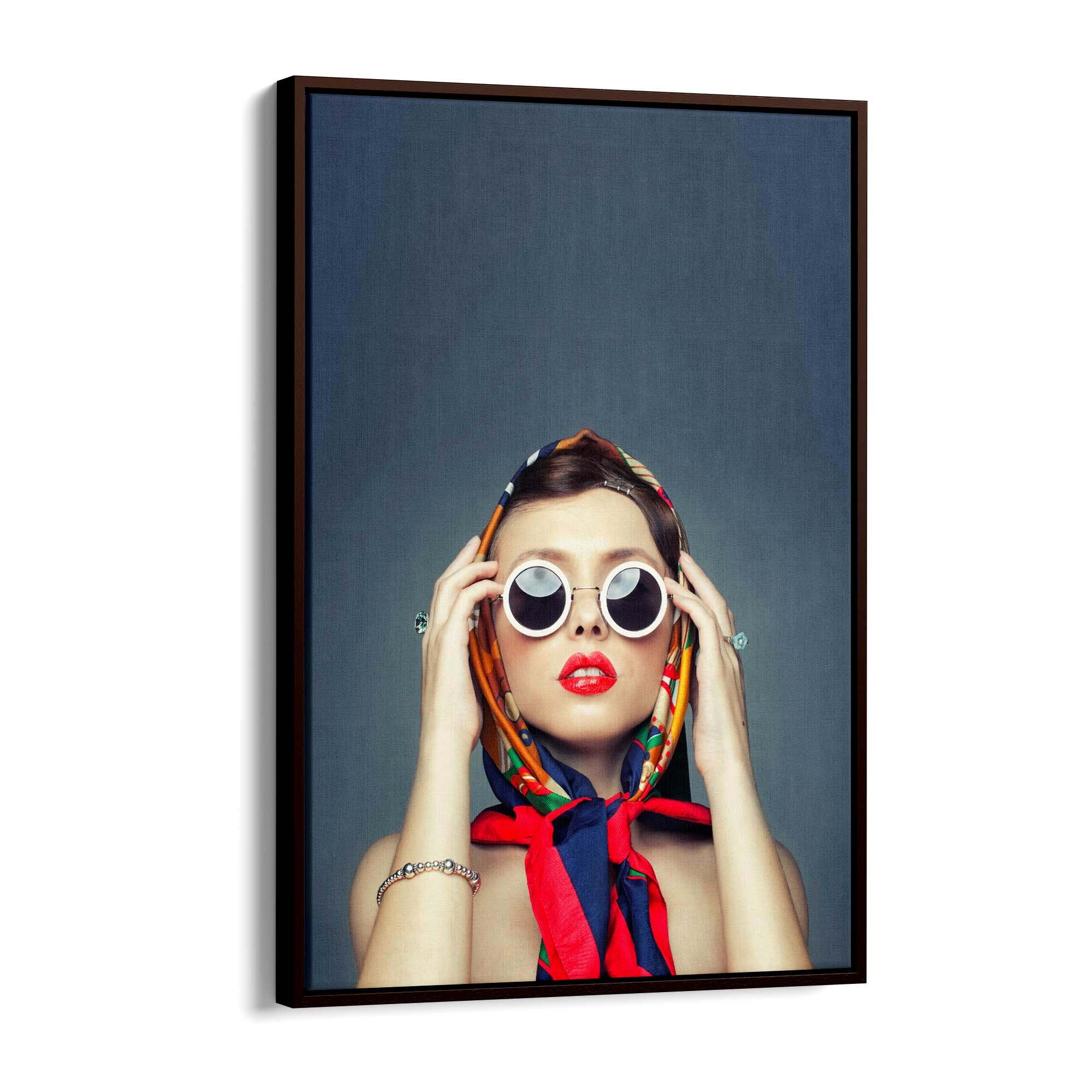 Fashion Model Sunglasses Photograph Chic Wall Art - The Affordable Art Company
