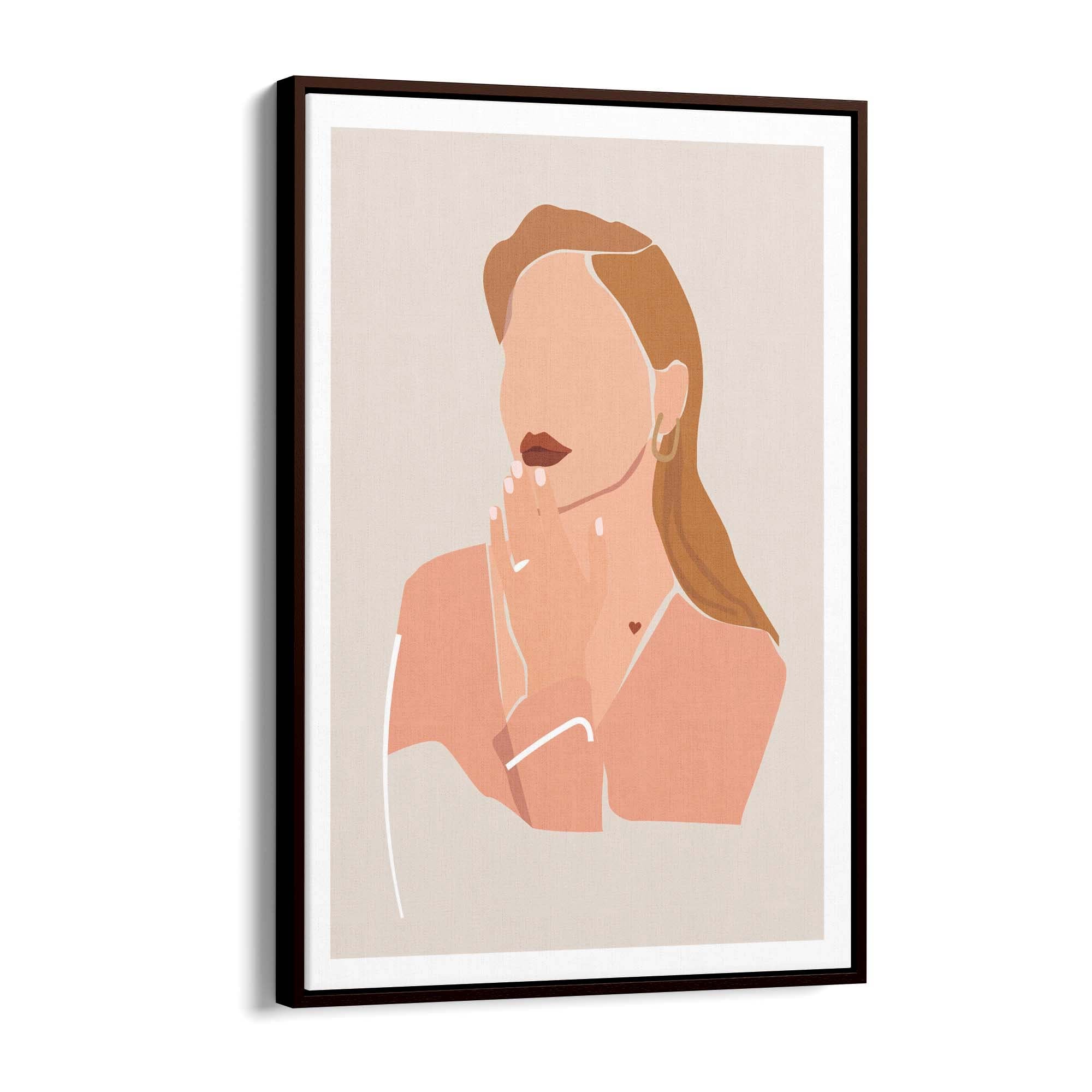 Minimal Girl Abstract Retro Bedroom Wall Art #4 - The Affordable Art Company
