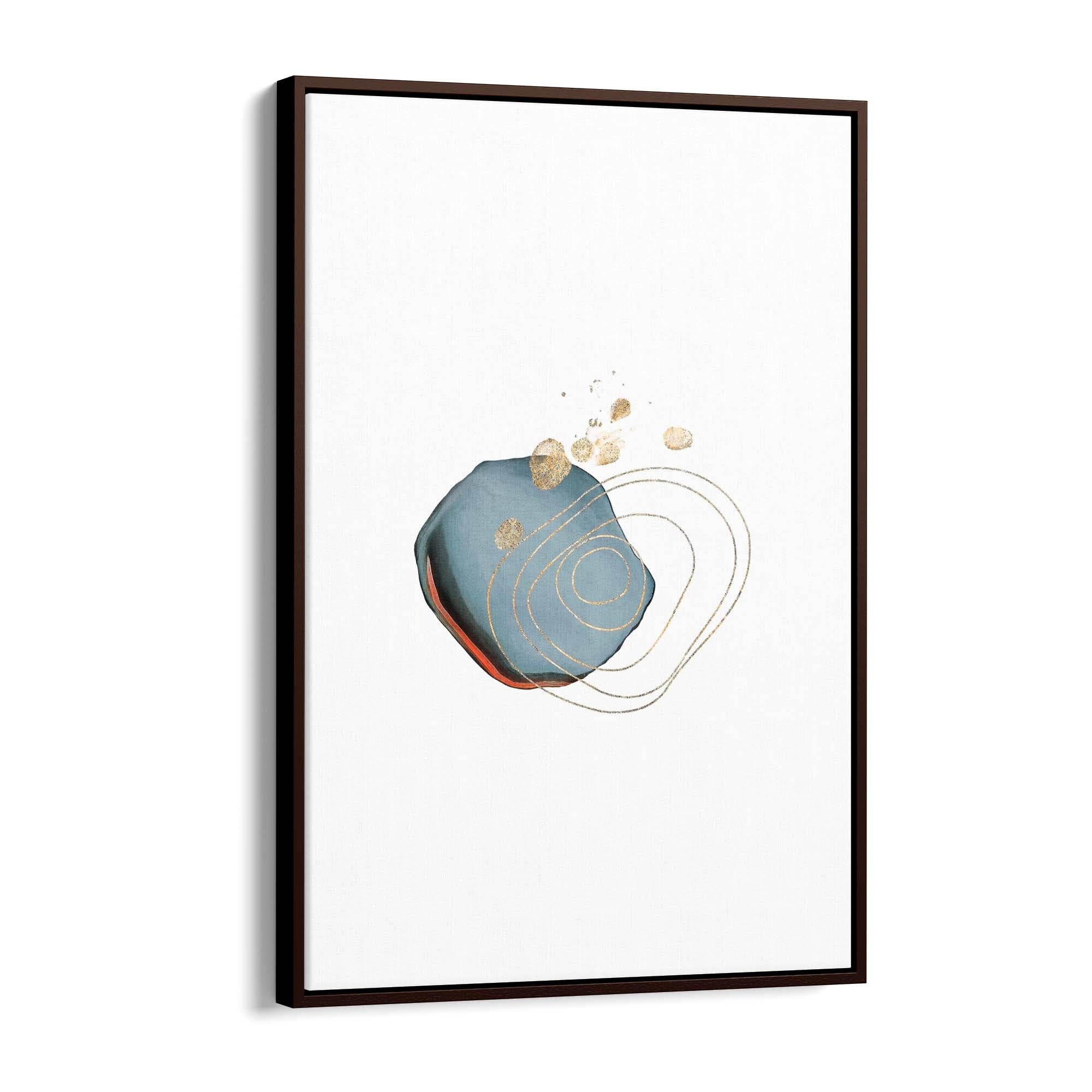 Blue Abstract Painting Minimal Modern Wall Art #6 - The Affordable Art Company