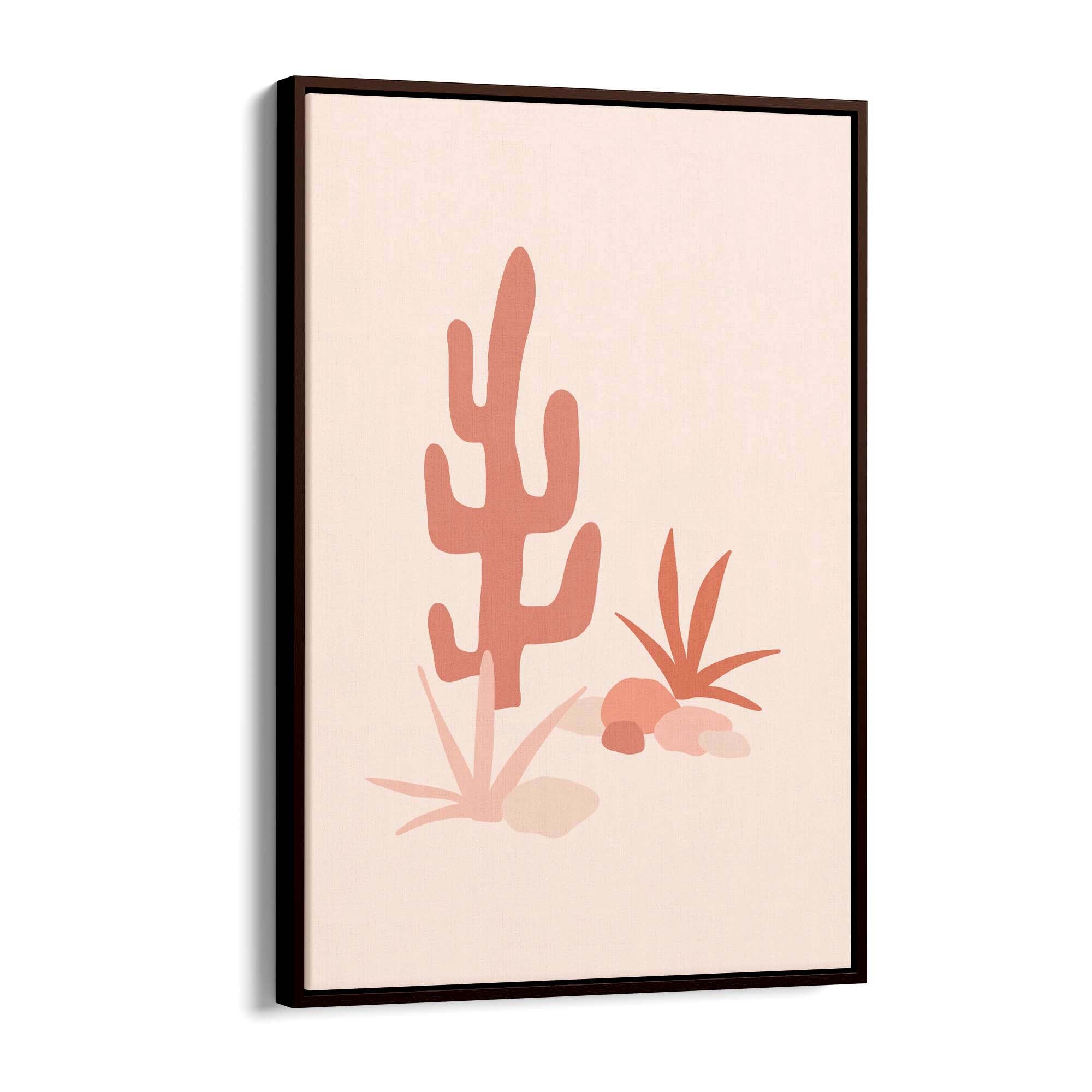Minimal Cactus Retro Landscape Desert Wall Art #2 - The Affordable Art Company