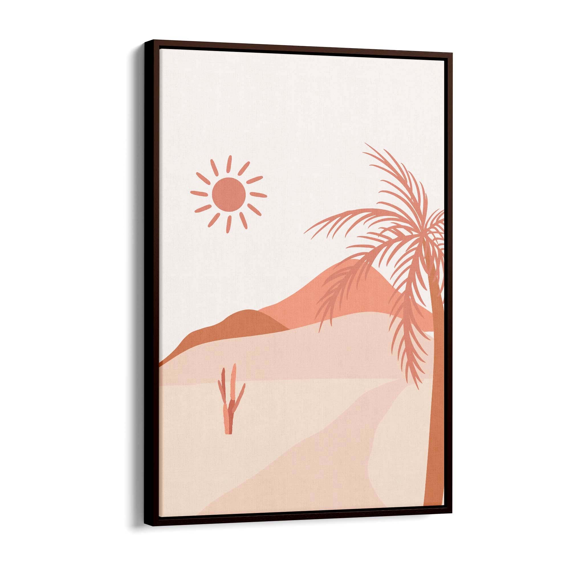 Minimal Beach Pink & Pastel Retro Wall Art - The Affordable Art Company