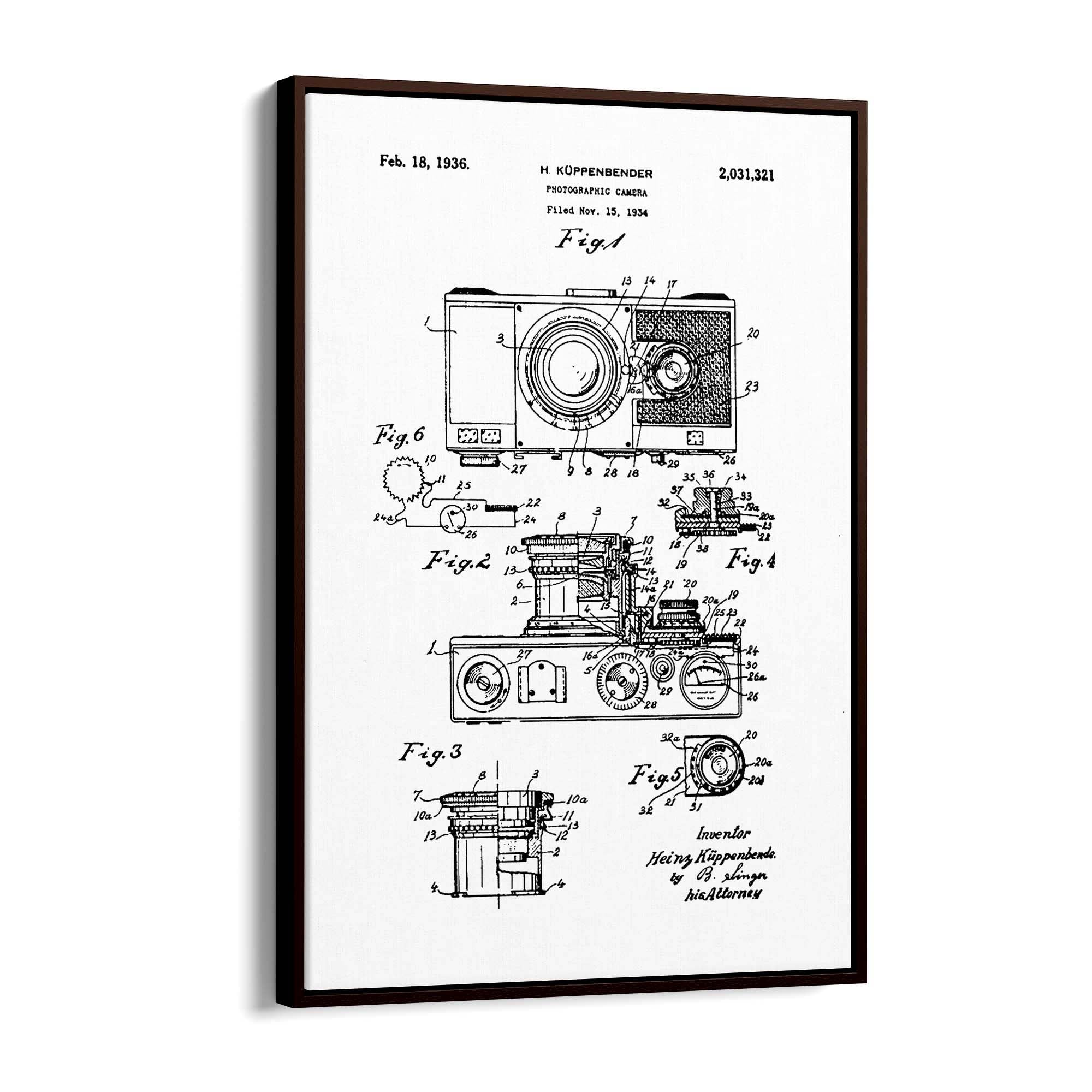 Vintage Camera Patent Photographer Wall Art #2 - The Affordable Art Company