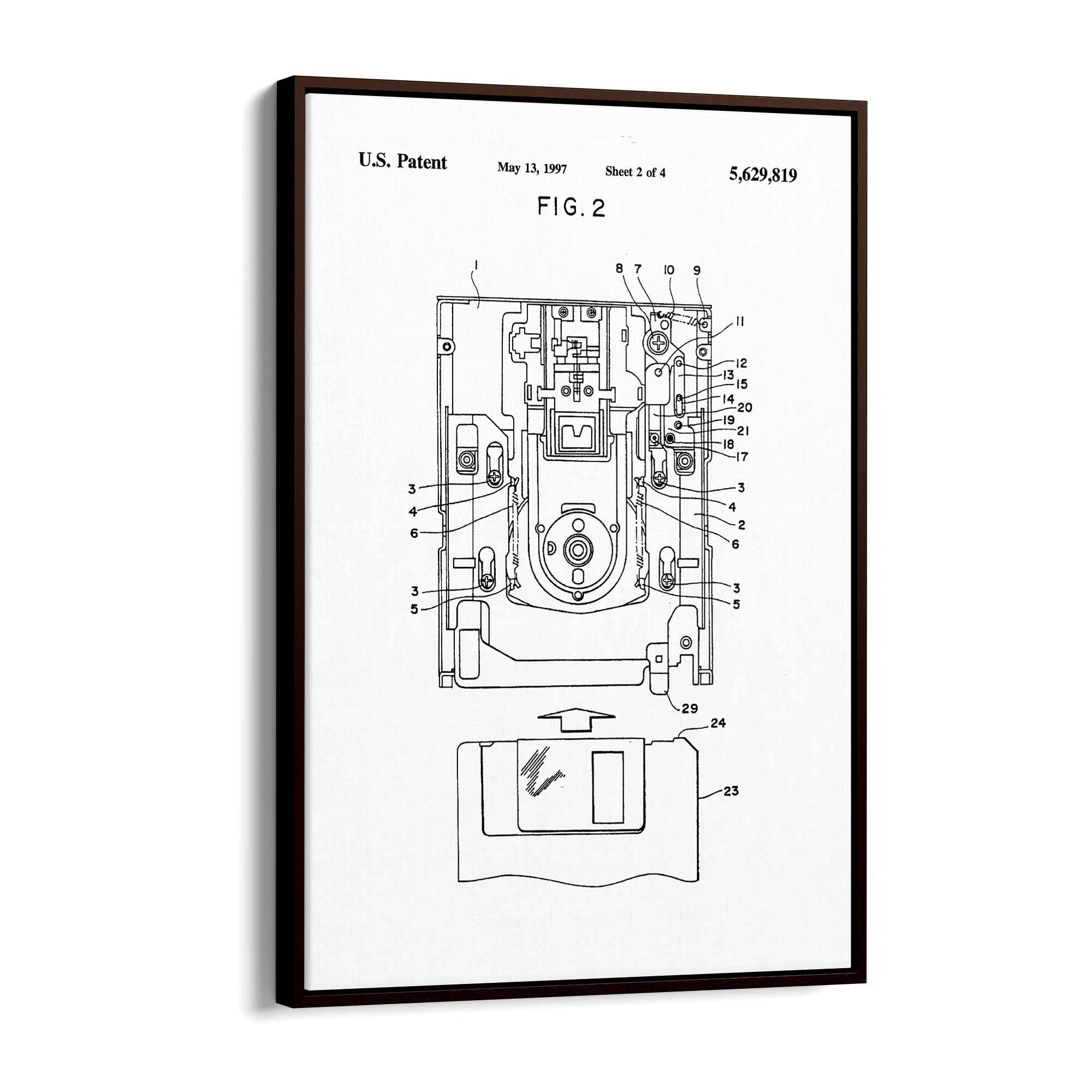 Vintage Floppy Disk Patent Wall Art #2 - The Affordable Art Company