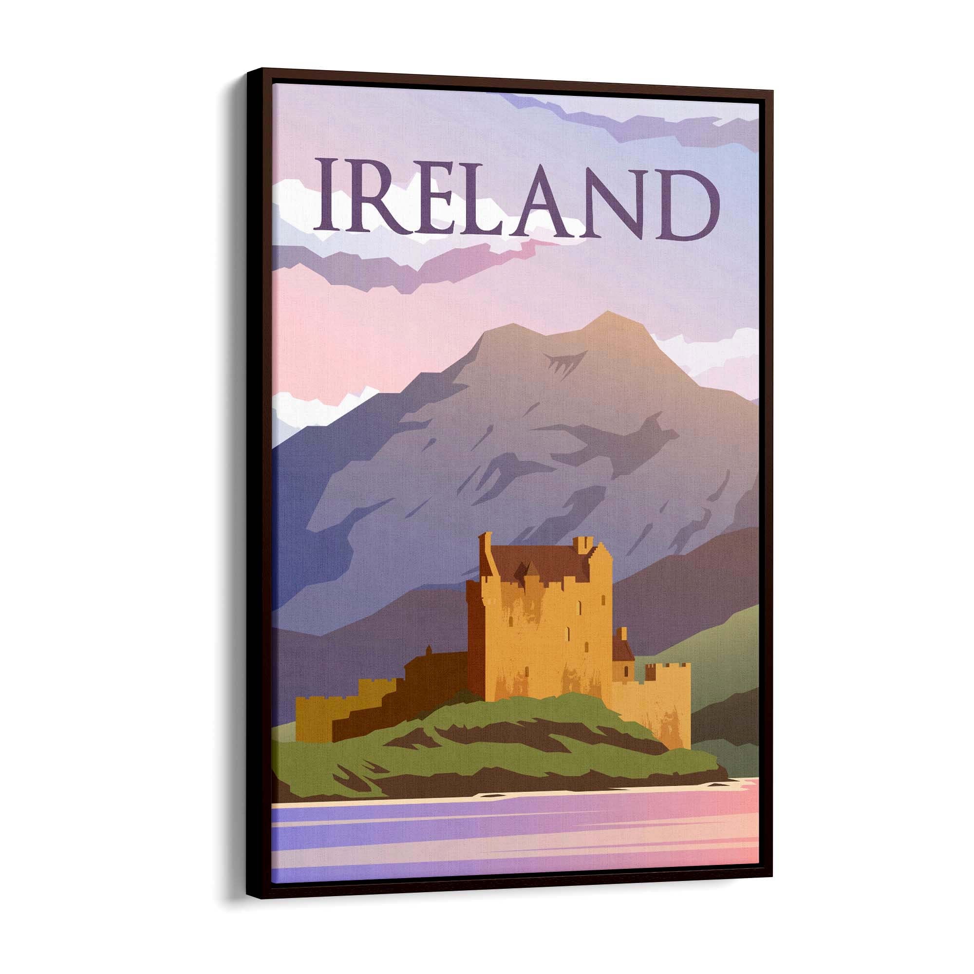 Retro Ireland European Travel Vintage Wall Art - The Affordable Art Company