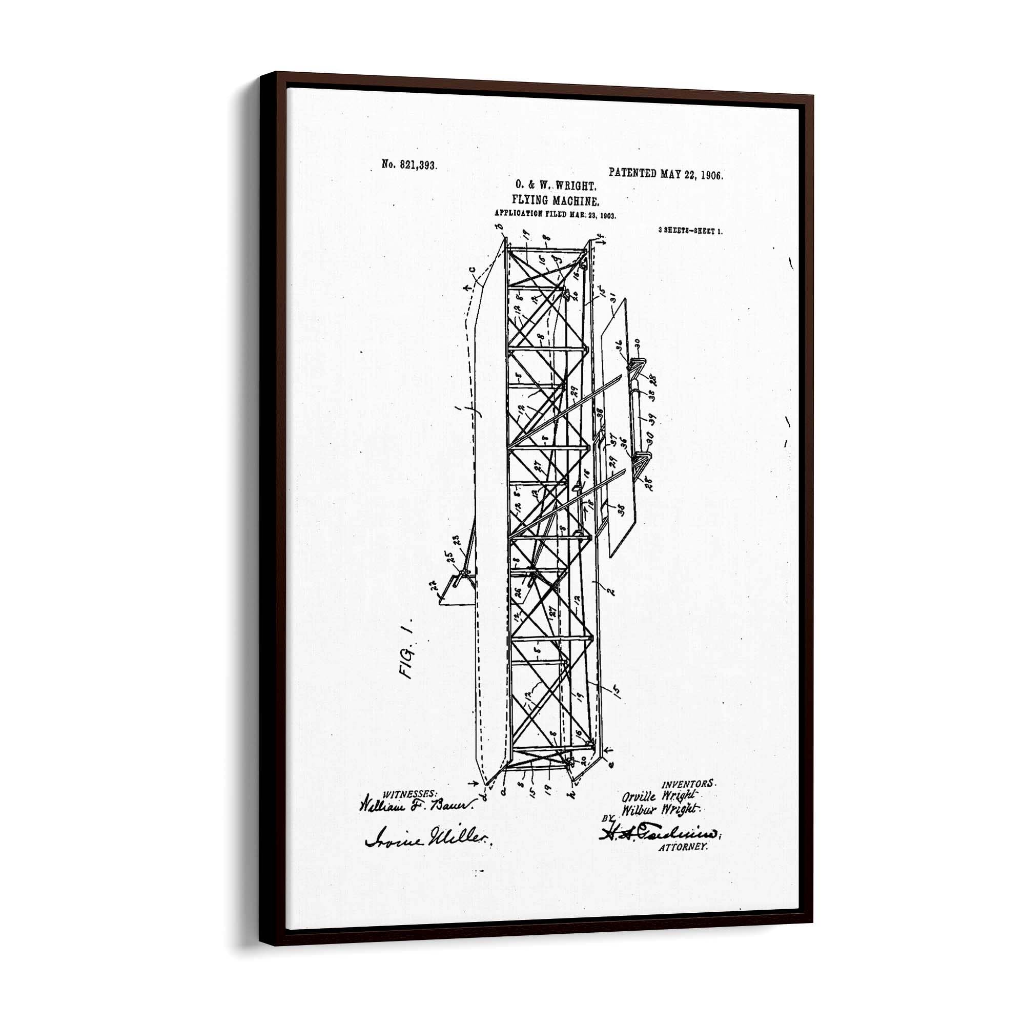 Airplane Patent Vintage Minimal Man Cave Wall Art #9 - The Affordable Art Company