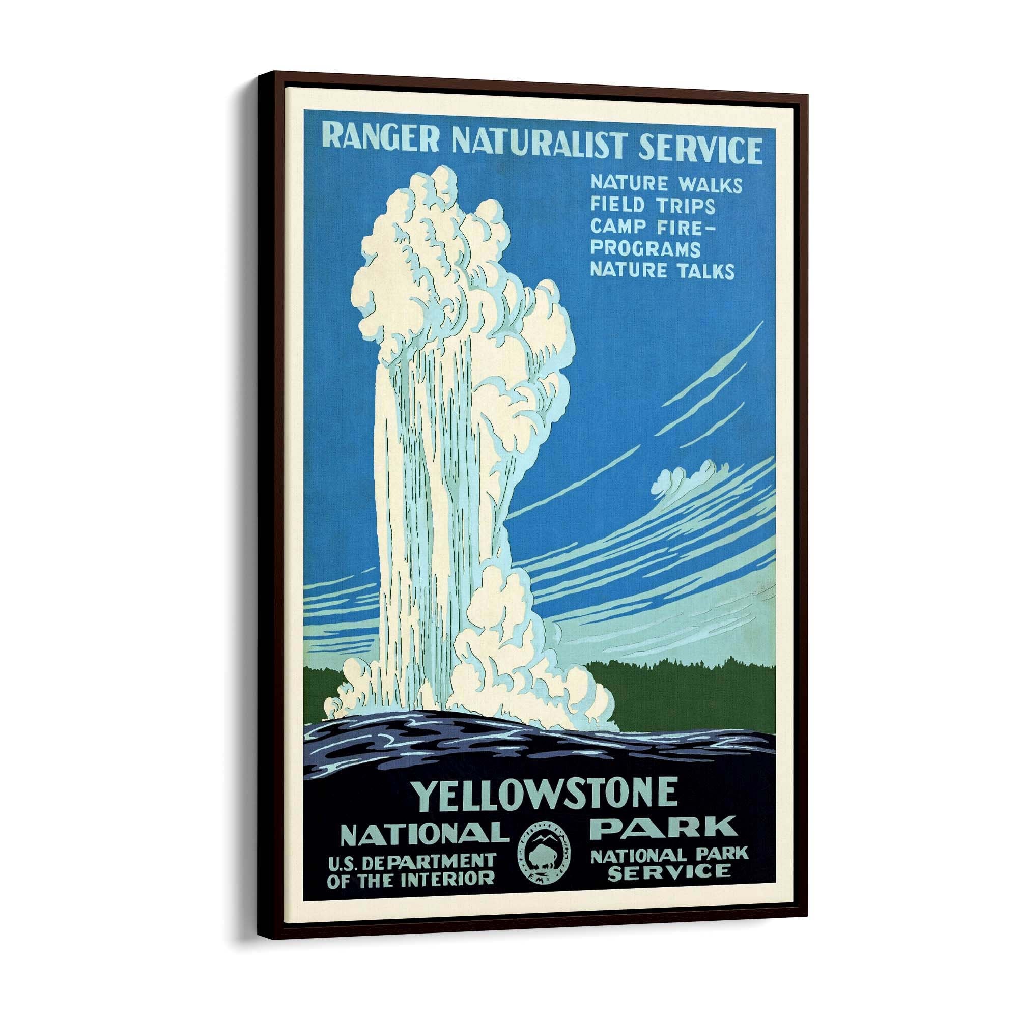 Yellowstone, USA Vintage Travel Advert Wall Art - The Affordable Art Company
