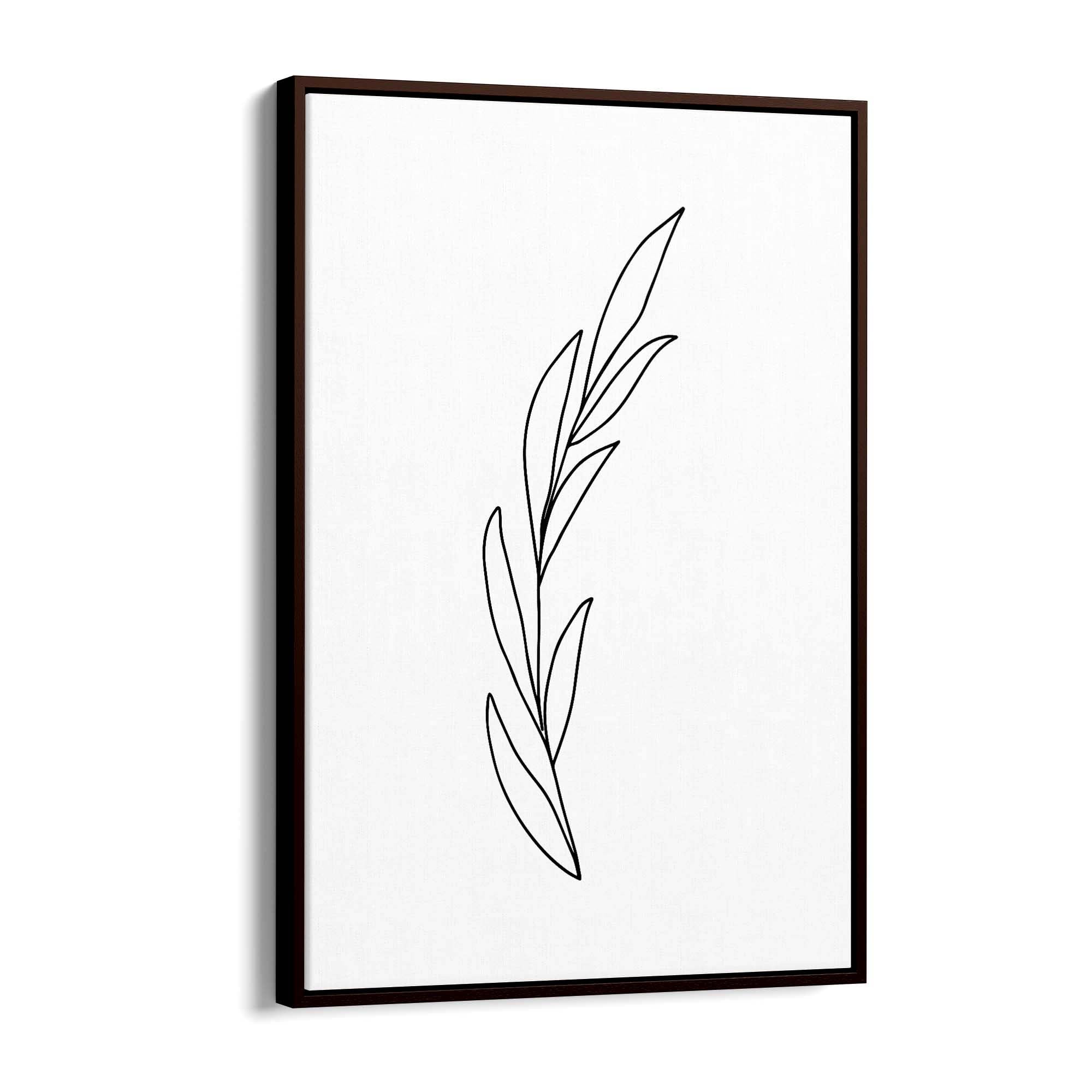 Minimal Floral Drawing Flower Abstract Wall Art #42 - The Affordable Art Company