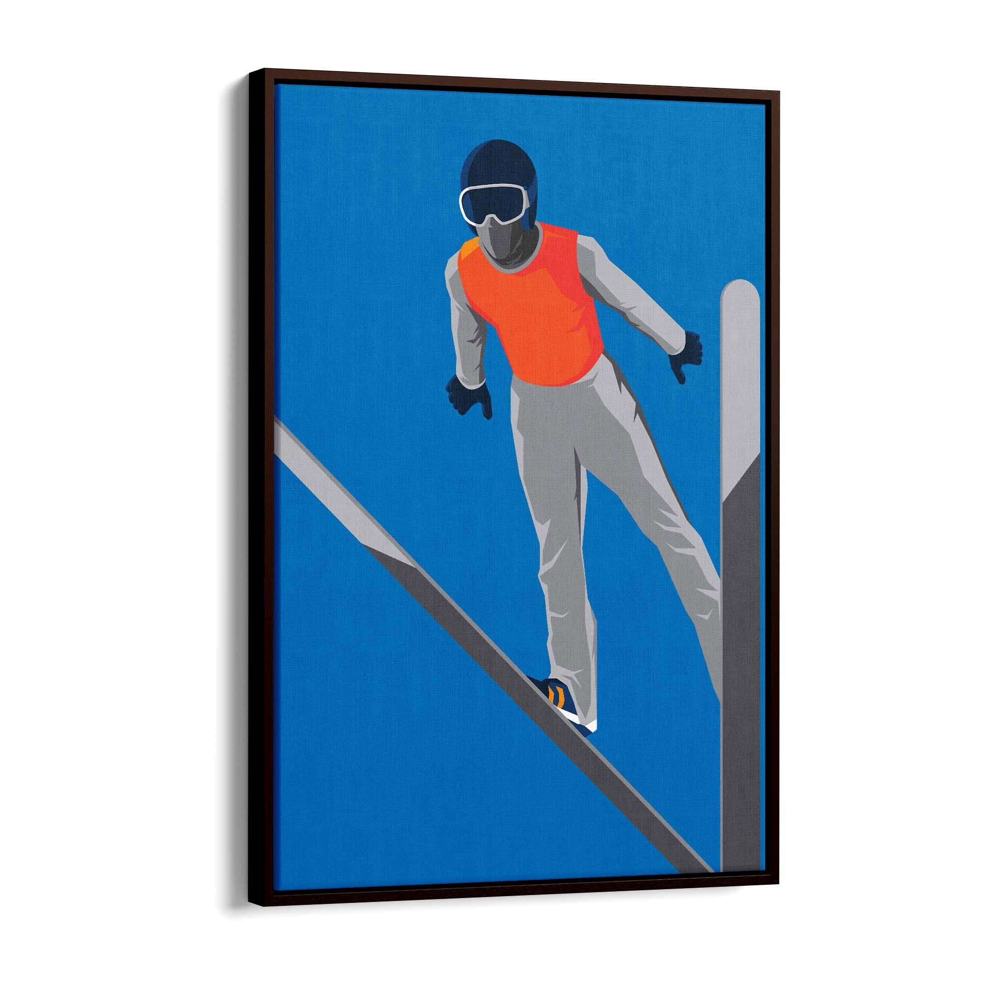 Retro Ski Winter Vintage Snow Cabin Wall Art #2 - The Affordable Art Company
