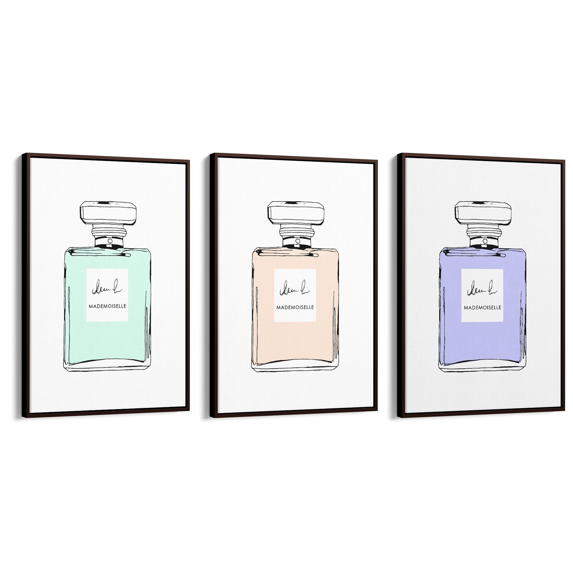Set of Perfume Bottle Fashion Bedroom Wall Art #4 - The Affordable Art Company
