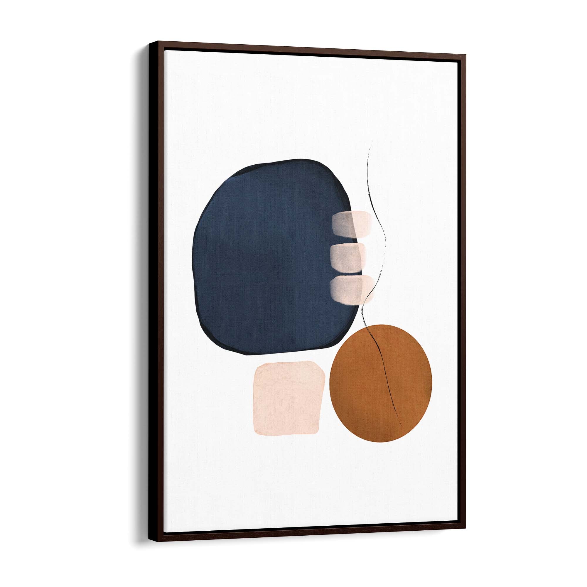 Blue Abstract Painting Minimal Modern Wall Art #16 - The Affordable Art Company