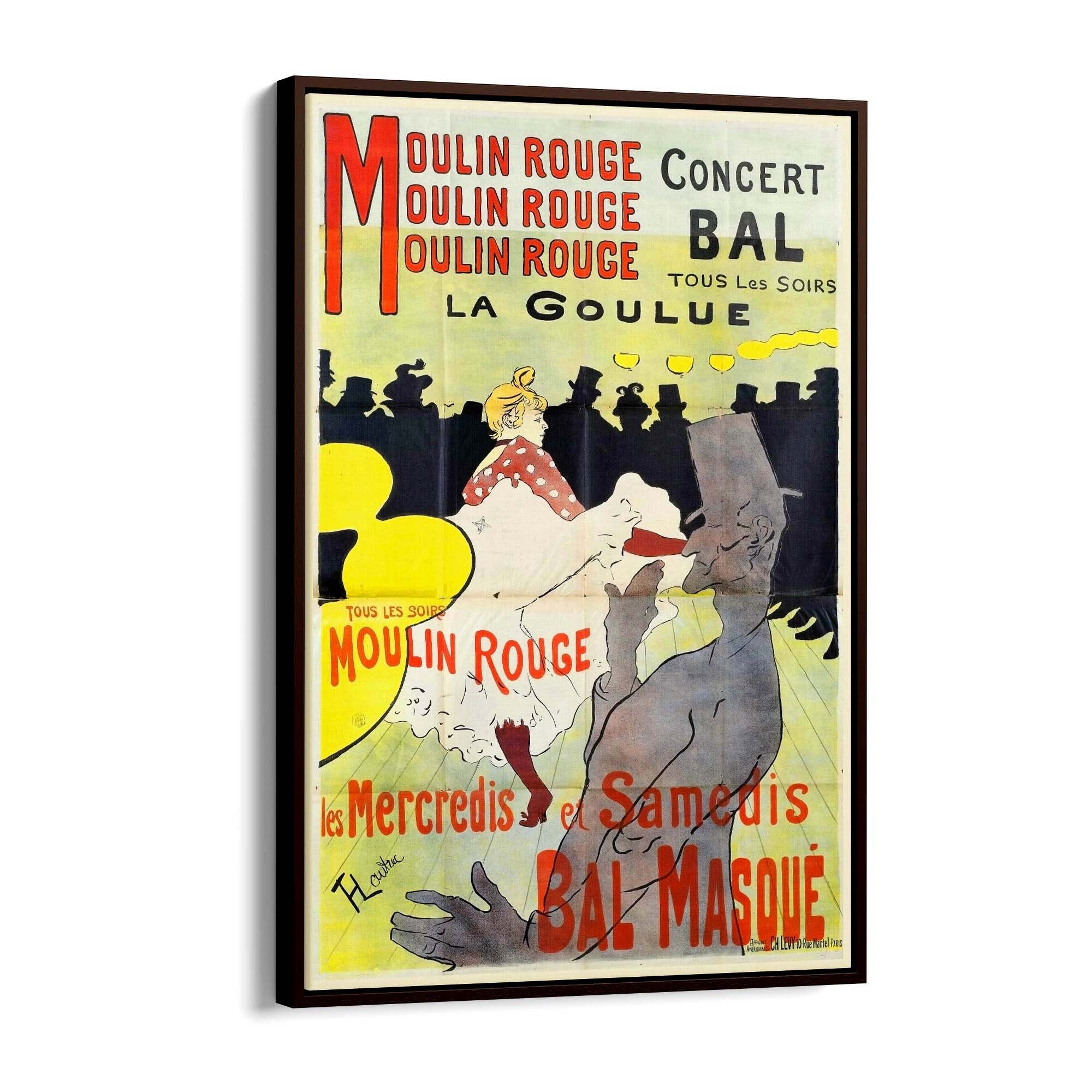 Moulin Rouge, Paris,French Vintage Advert Wall Art - The Affordable Art Company