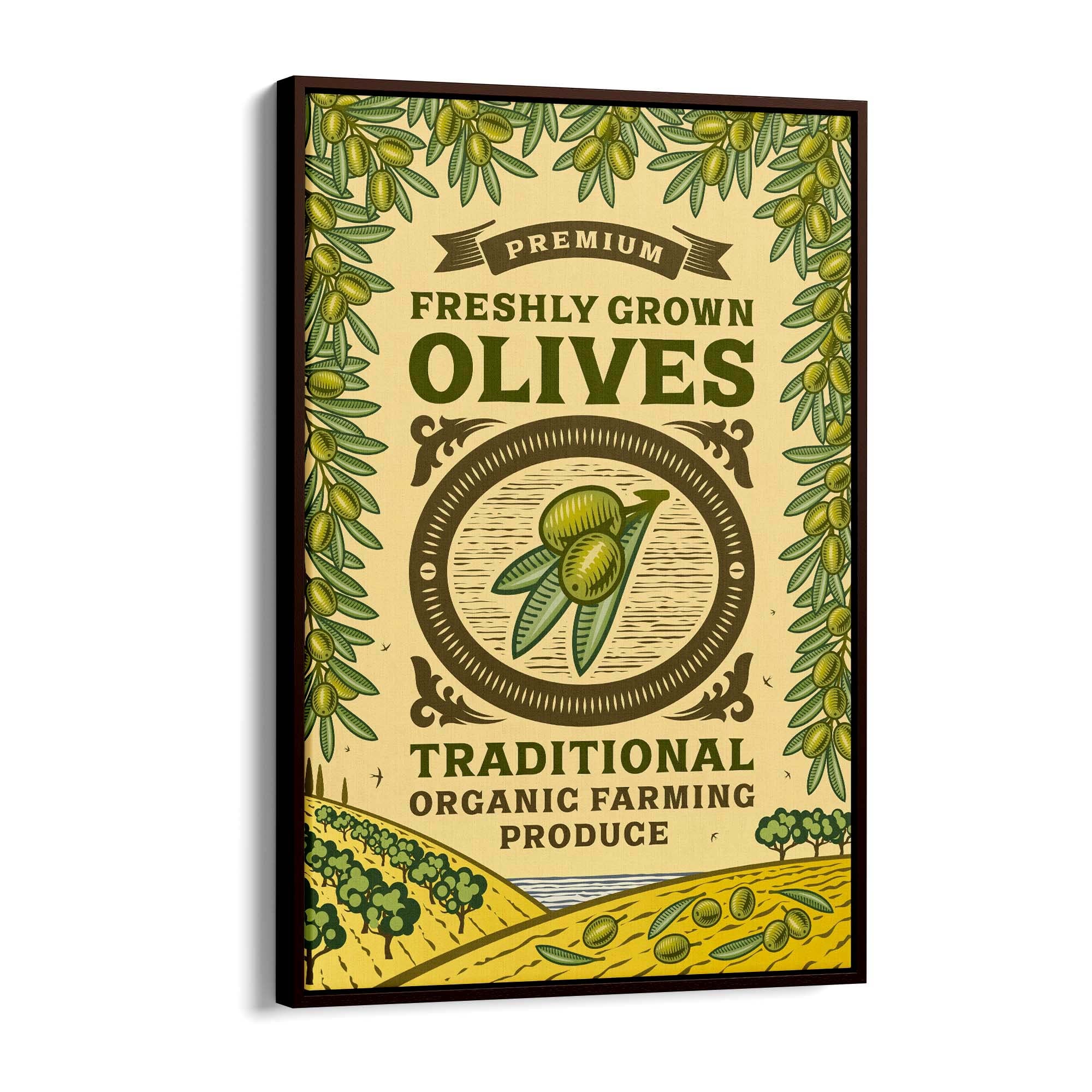 Vintage Olives Farmhouse Kitchen Cafe Wall Art #2 - The Affordable Art Company