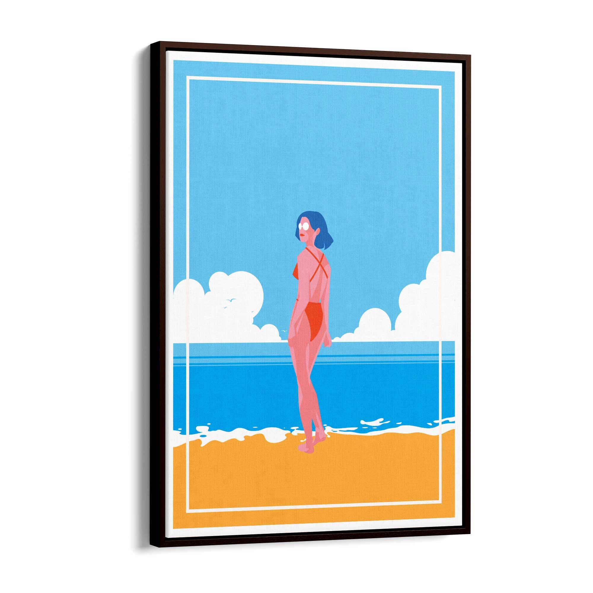 Retro Beach Summer Fashion Fun Glamour Wall Art #1 - The Affordable Art Company