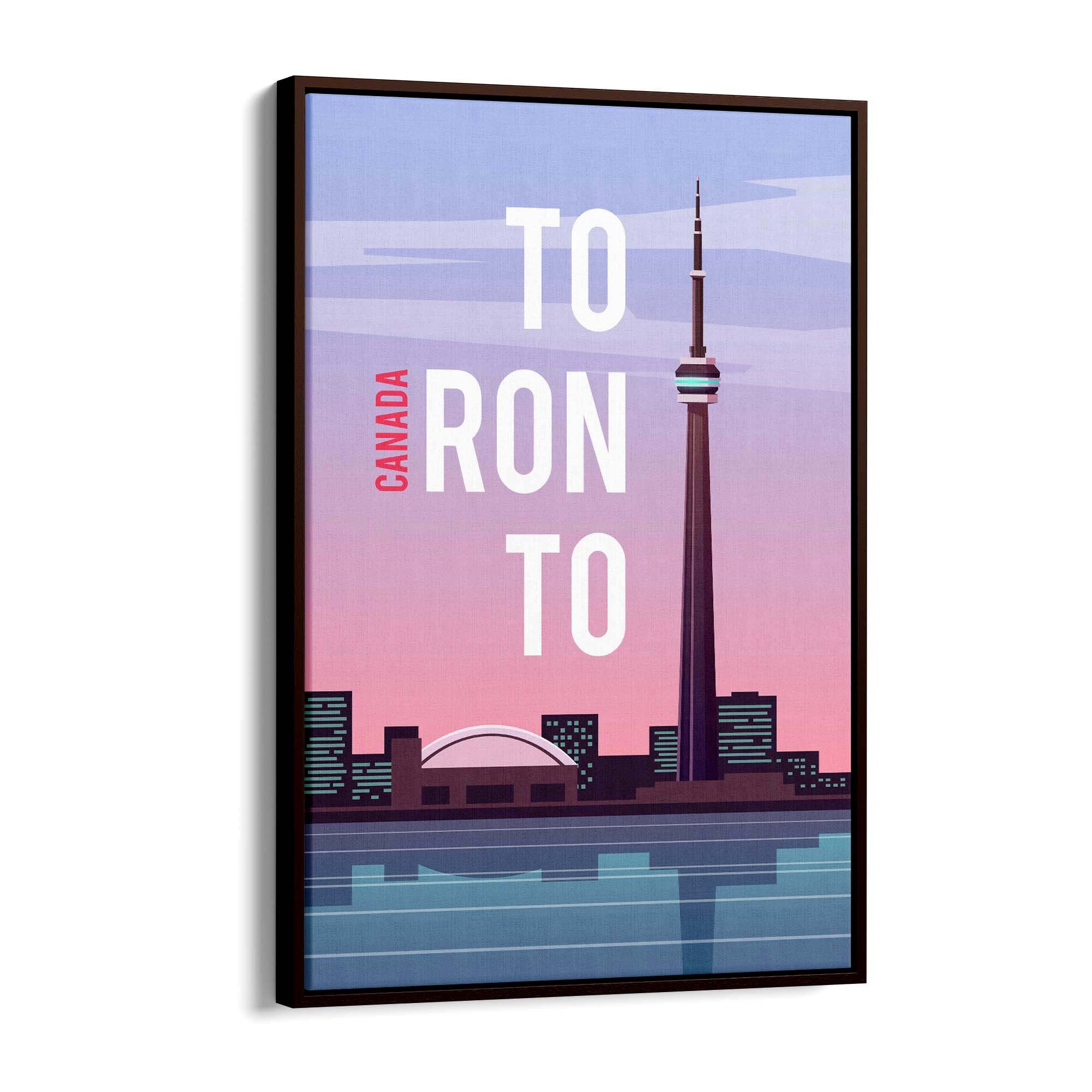 Retro Toronto Canada Vintage Travel Wall Art - The Affordable Art Company