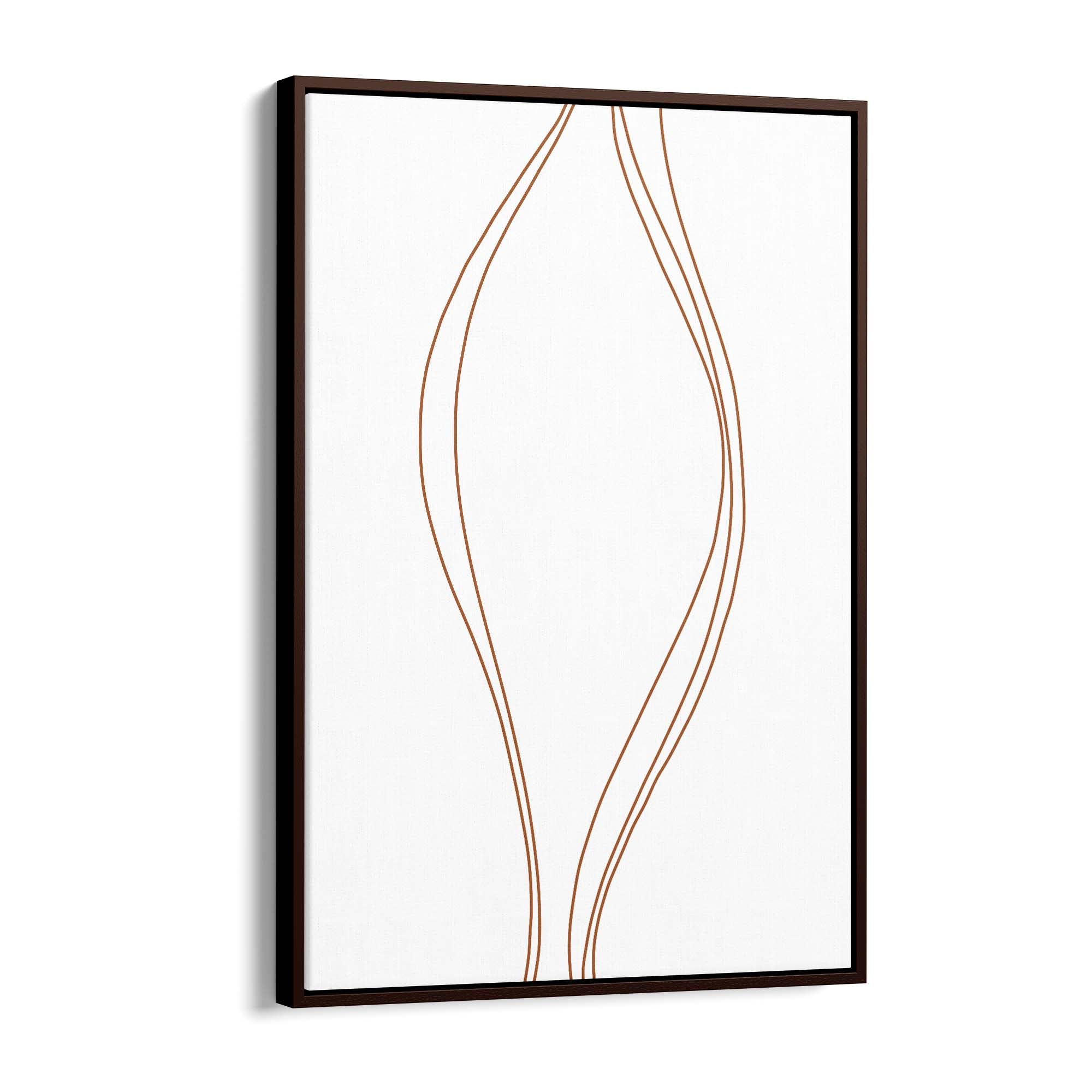 Minimal Waves Line Abstract Wall Art #1 - The Affordable Art Company