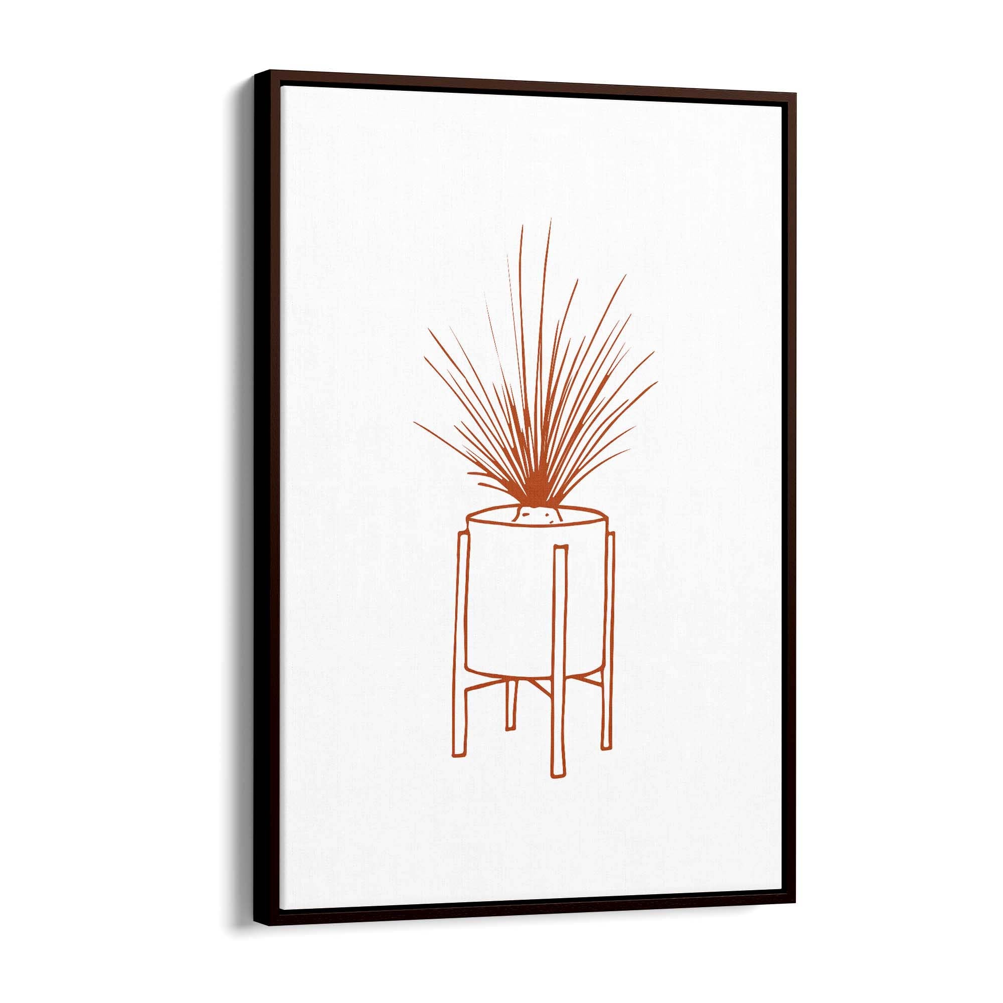 Abstract House Plant Minimal Living Room Wall Art #27 - The Affordable Art Company