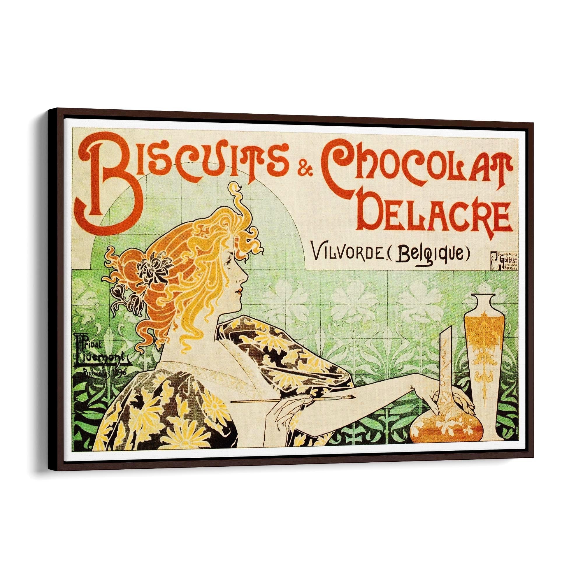 French Biscuits Cafe Vintage Advert Wall Art - The Affordable Art Company