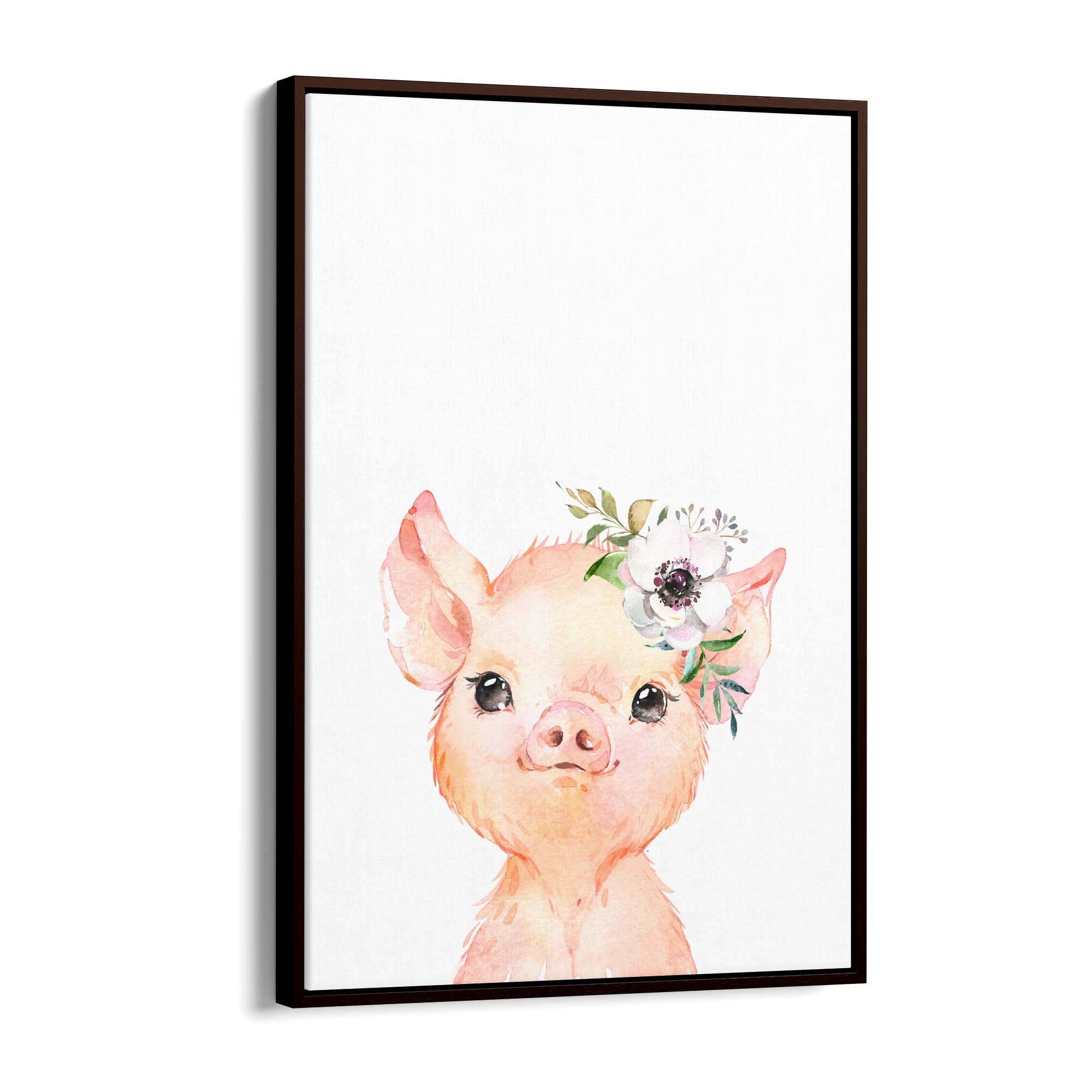 Cute Baby Pig Piglet Nursery Animal Gift Wall Art #1 - The Affordable Art Company
