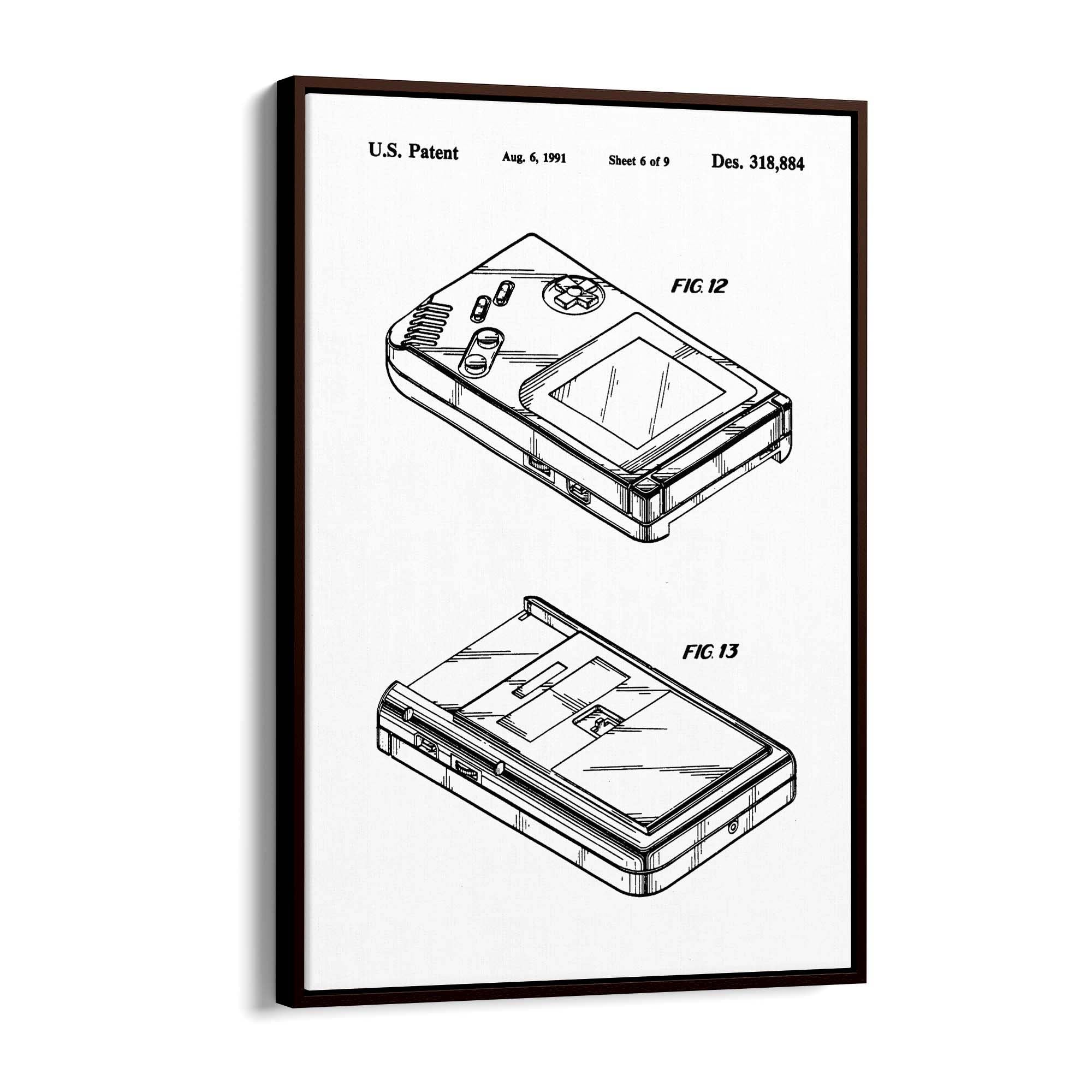 Vintage Game Boy Patent Gift Wall Art #2 - The Affordable Art Company