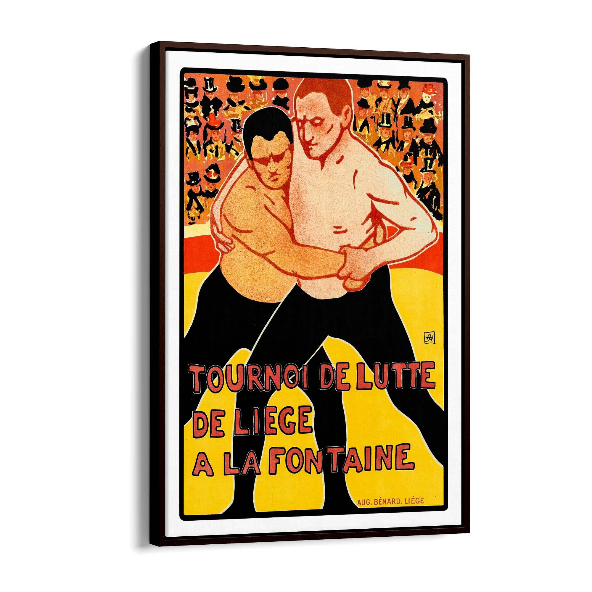 Wrestling Tournament Vintage Sports Advert Wall Art - The Affordable Art Company