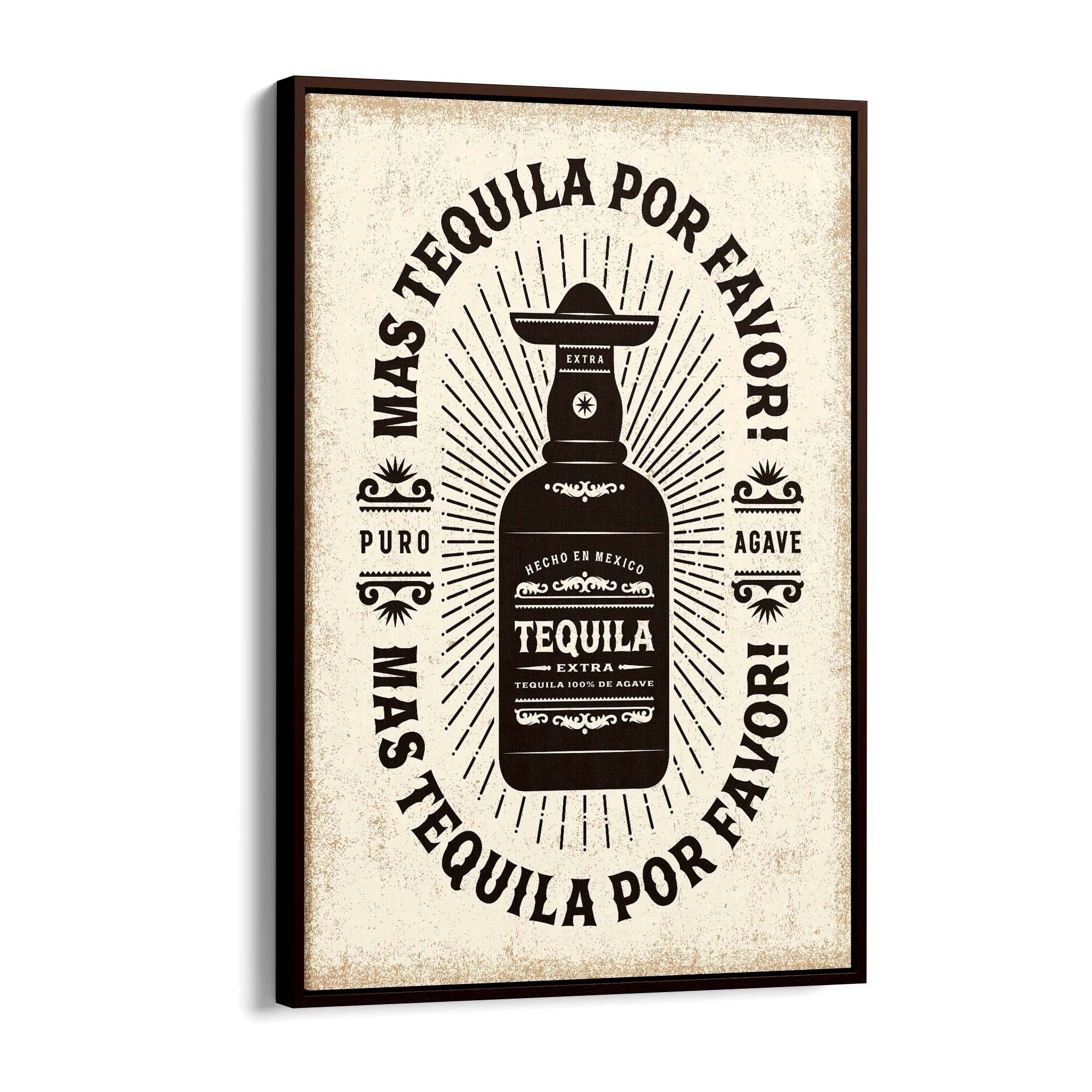 Tequila Vintage Advert Bar Pub Hotel Wall Art - The Affordable Art Company