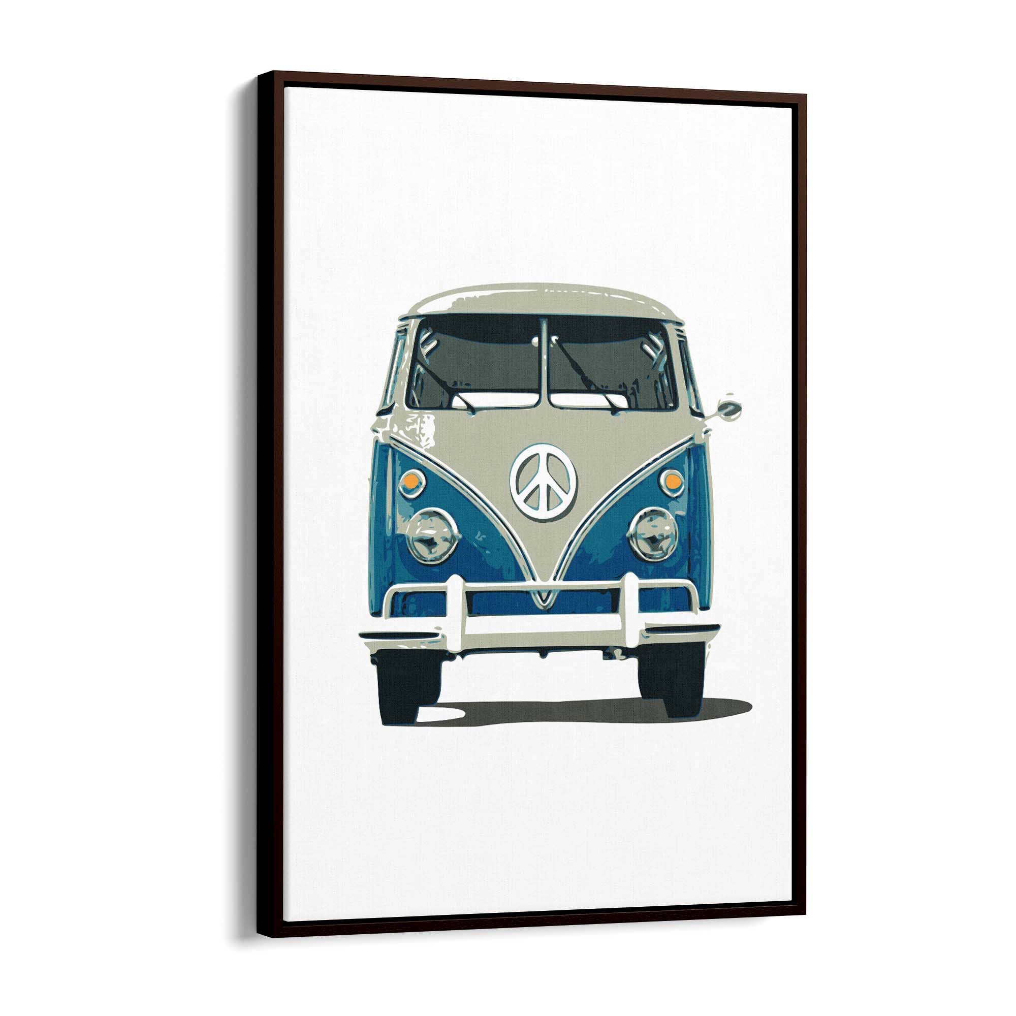 Retro Camper Van Travel Boho Hippy Wall Art #2 - The Affordable Art Company