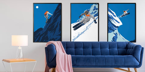 The Retro Snowsport Art Collection