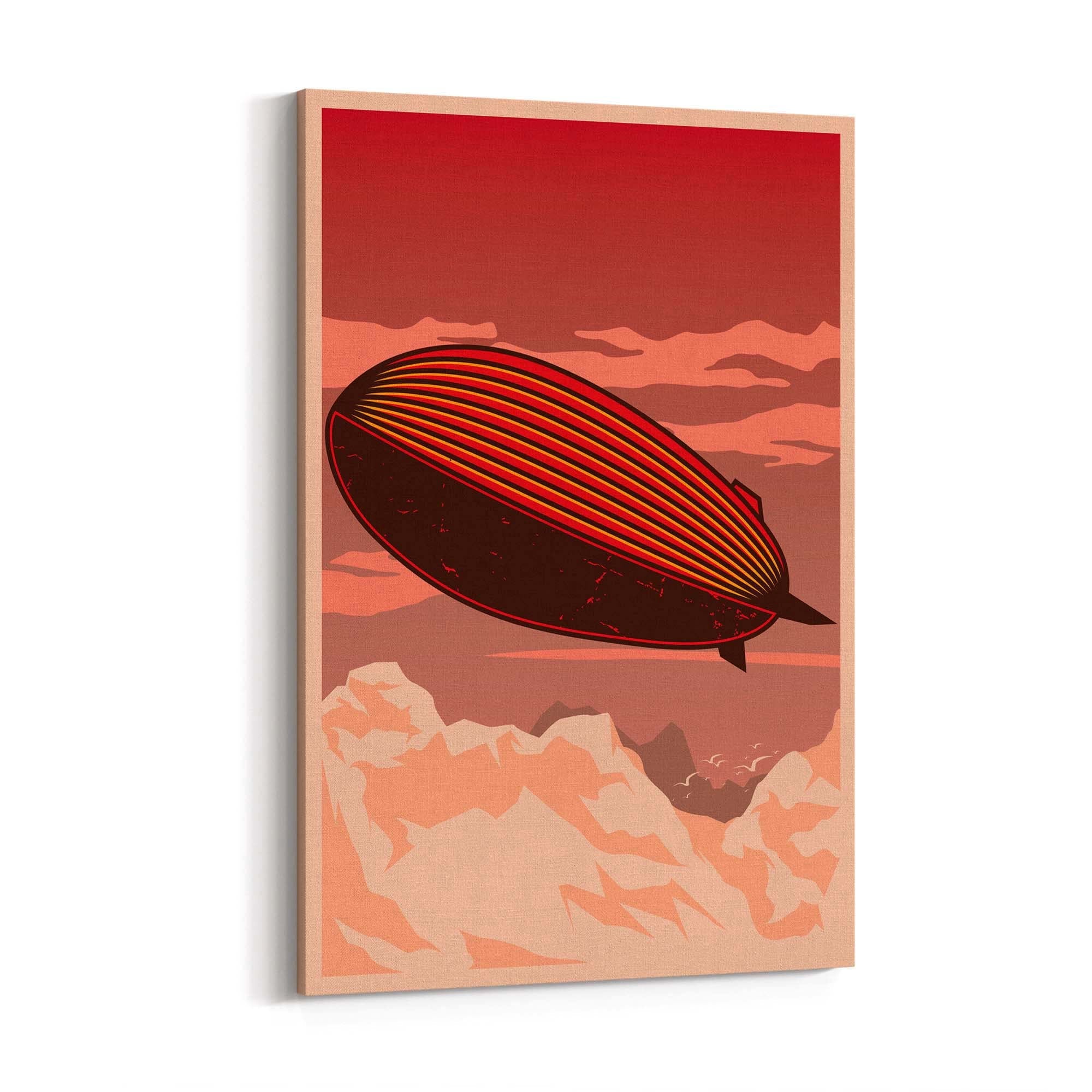 Art Deco Airship Vintage Retro New York Wall Art - The Affordable Art Company