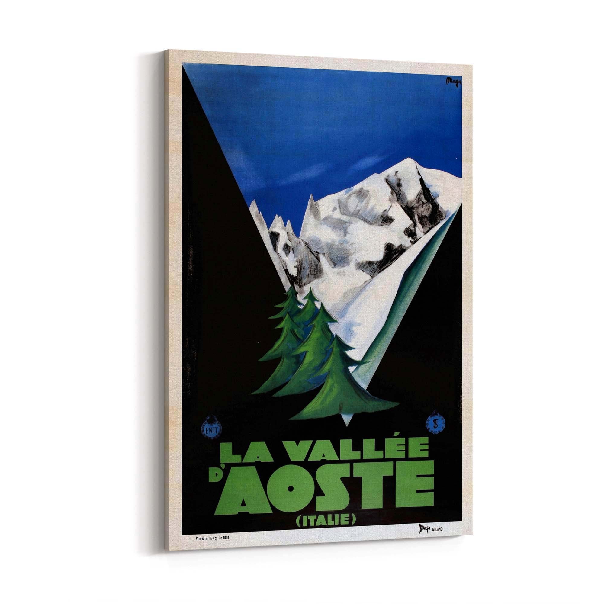 French Alps Tourism Vintage Travel Advert Wall Art - The Affordable Art Company