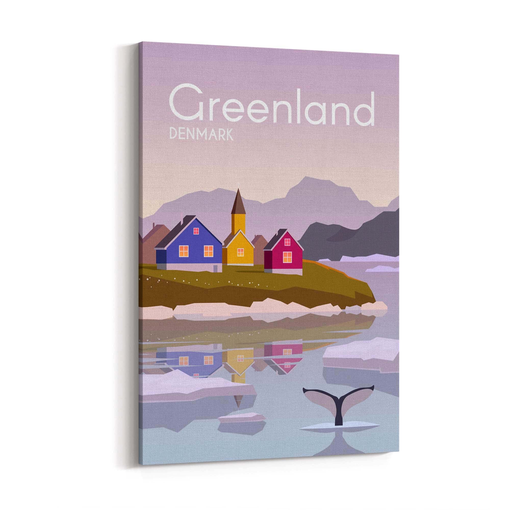 Retro Greenland Denmark Travel Vintage Wall Art - The Affordable Art Company
